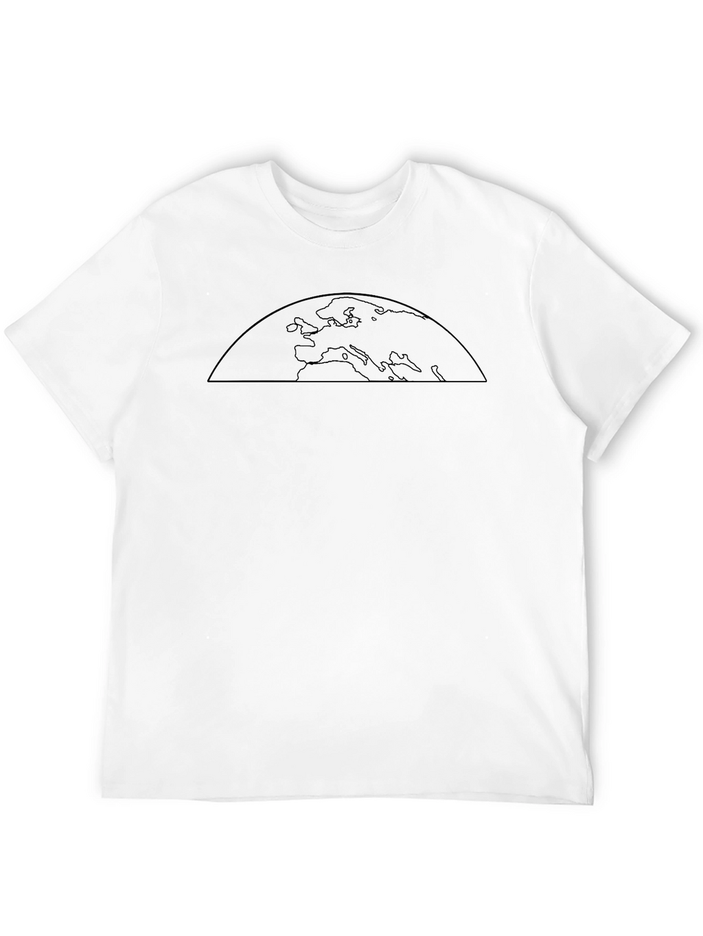 Earth Outline Graphic Tee - Minimalist Style