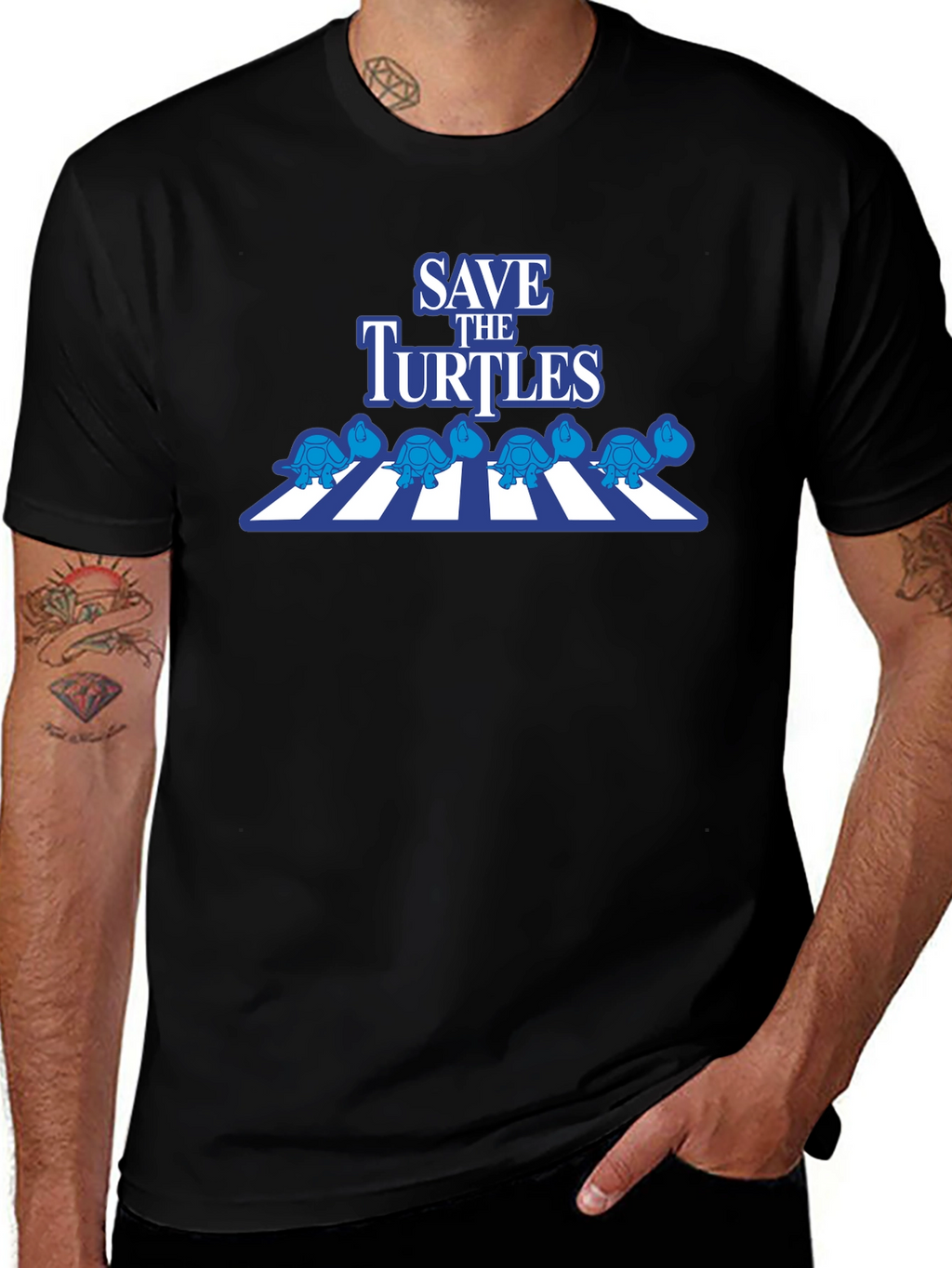 Save the Turtles T-Shirt - Abbey Road Style