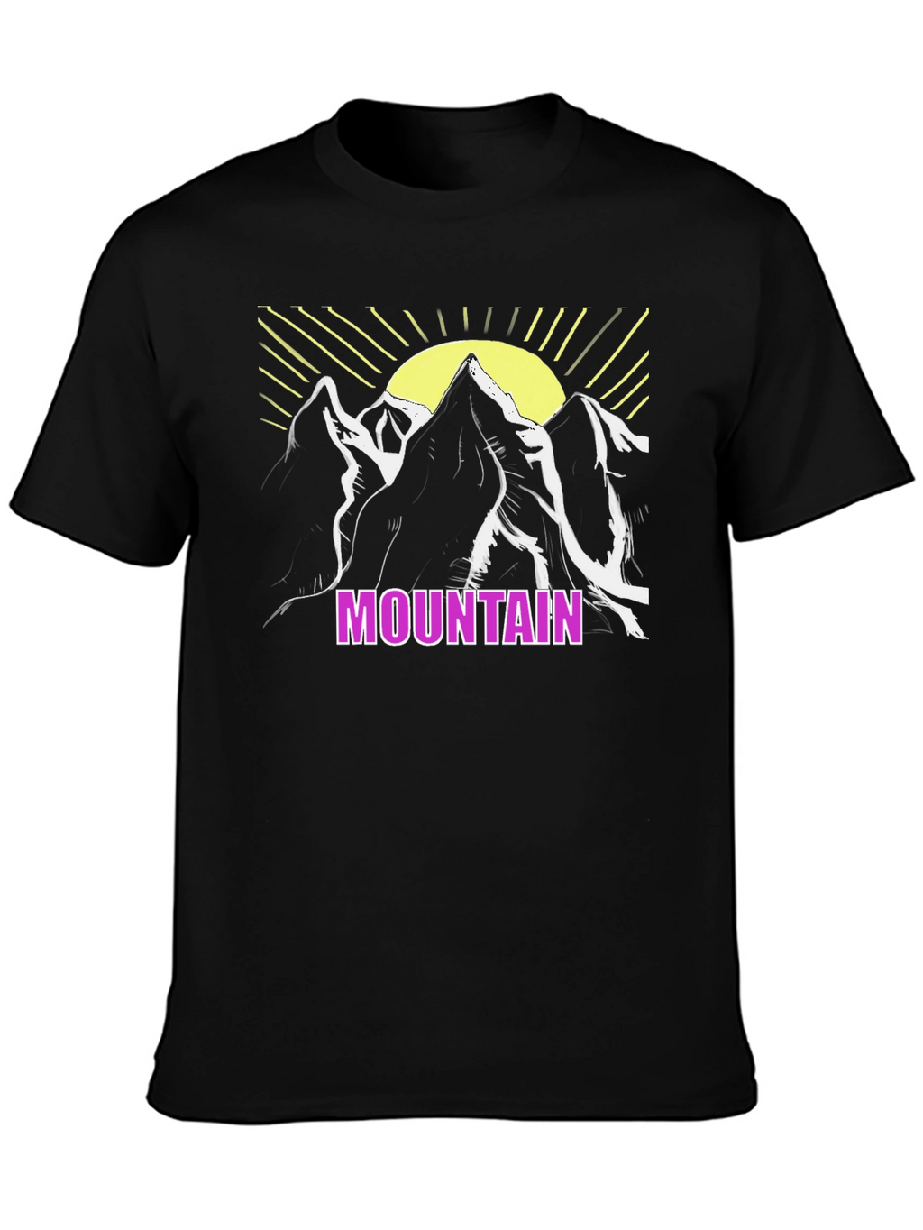 Mountain Graphic T-Shirt - Black Casual Tee