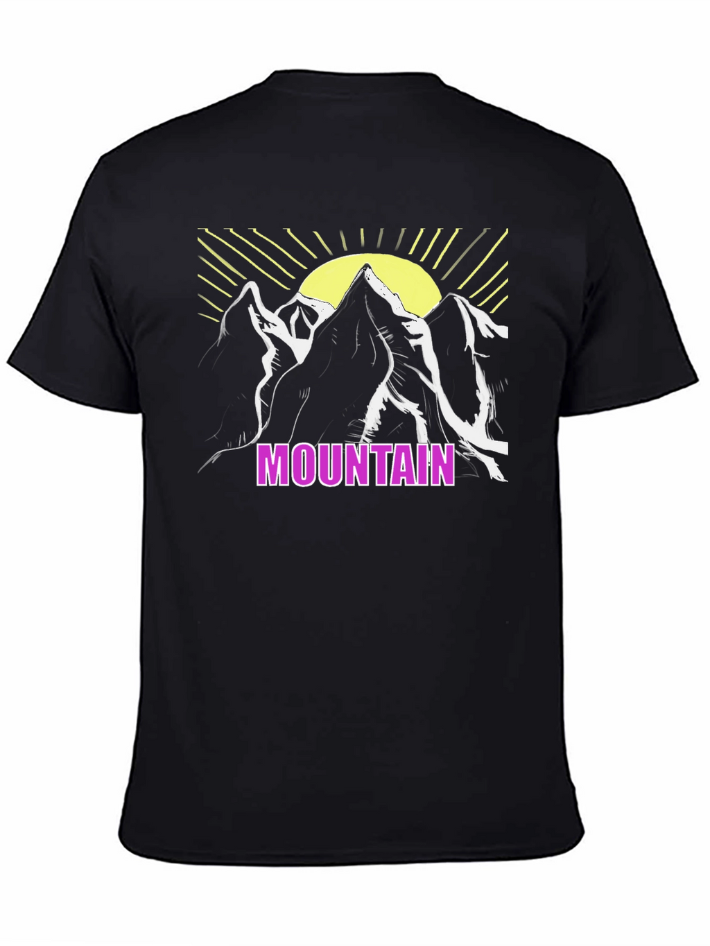 Mountain Graphic T-Shirt - Black Casual Tee