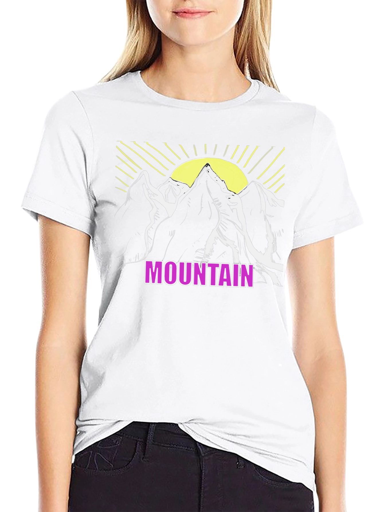 Mountain Graphic T-Shirt - Black Casual Tee