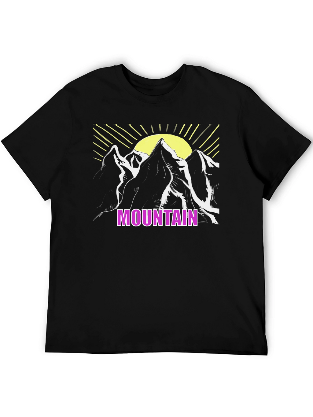 Mountain Graphic T-Shirt - Black Casual Tee