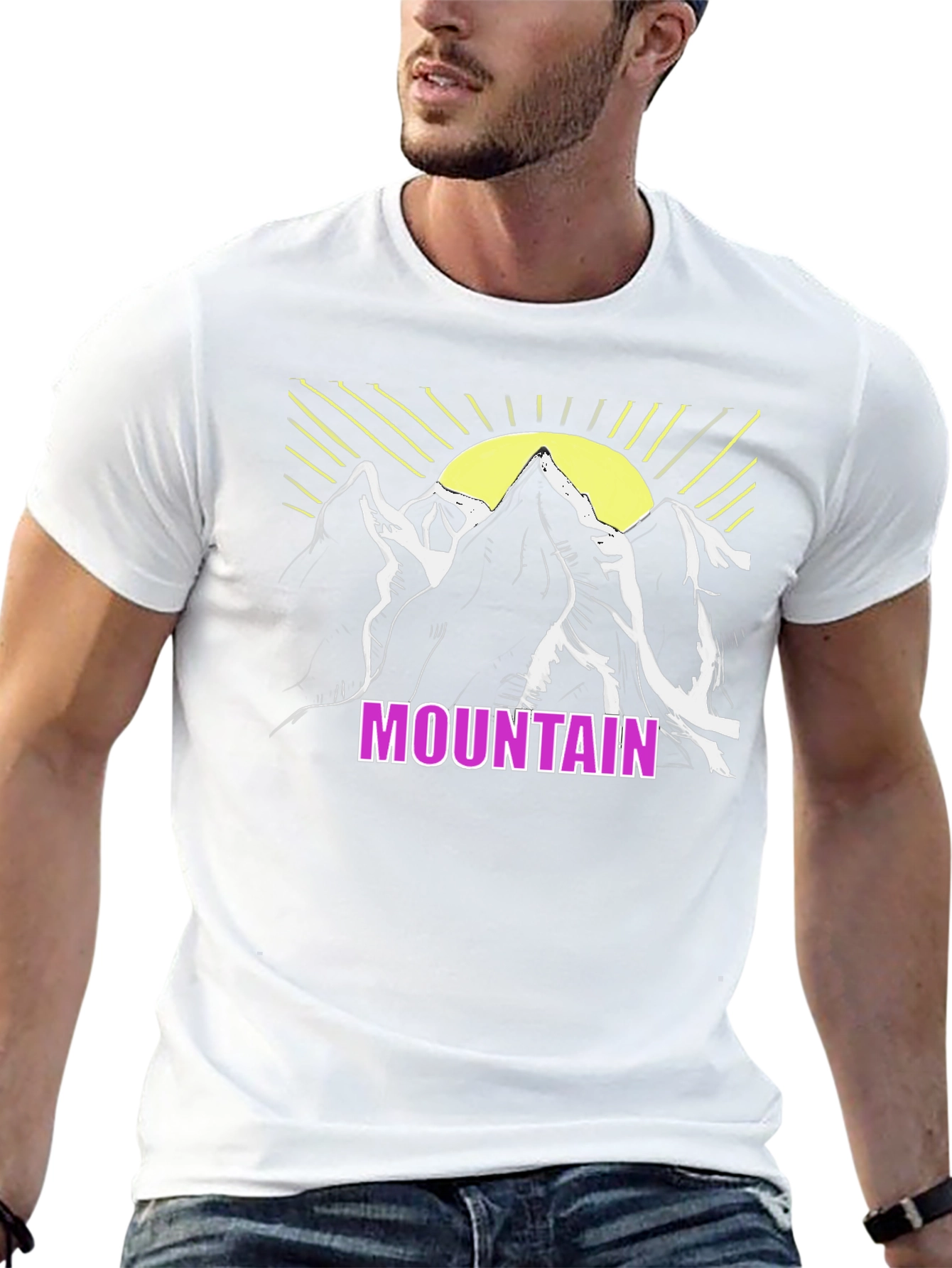 Mountain Graphic T-Shirt - Black Casual Tee