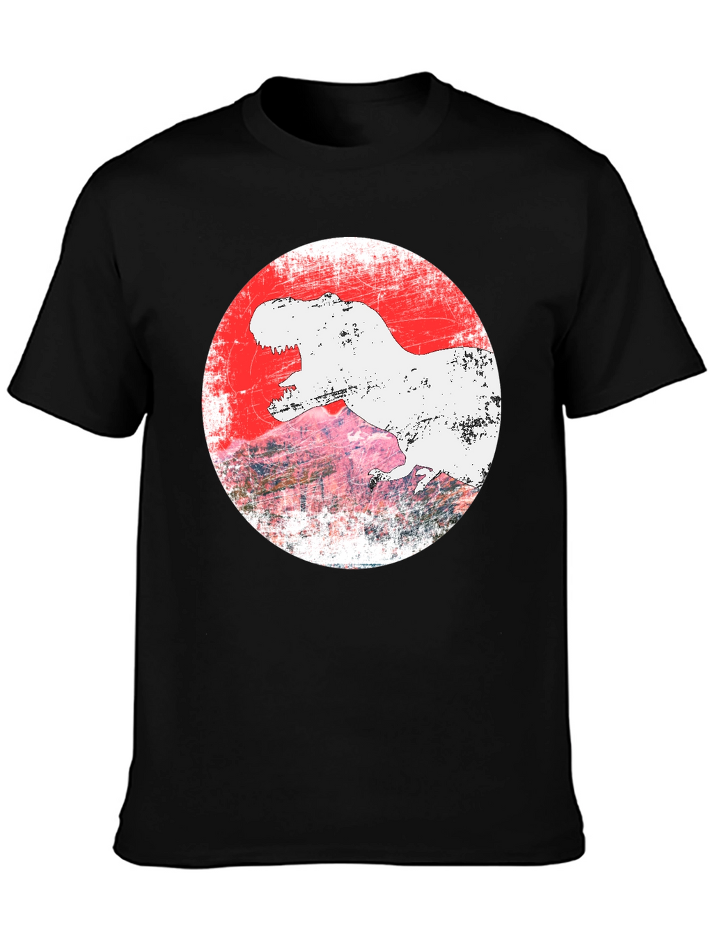 Dino Graphic Tee - T-Rex Grunge Design