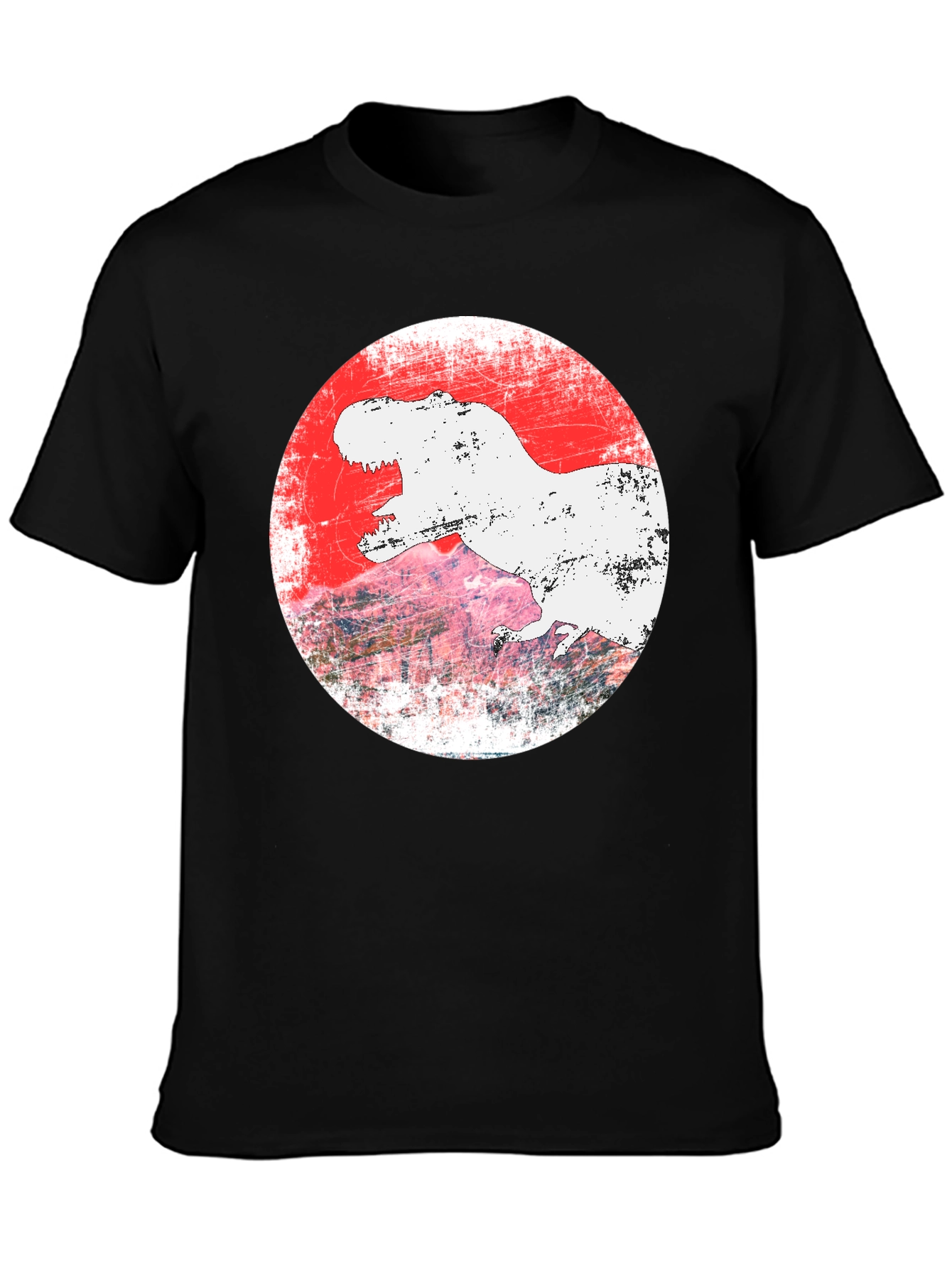 Dino Graphic Tee - T-Rex Grunge Design