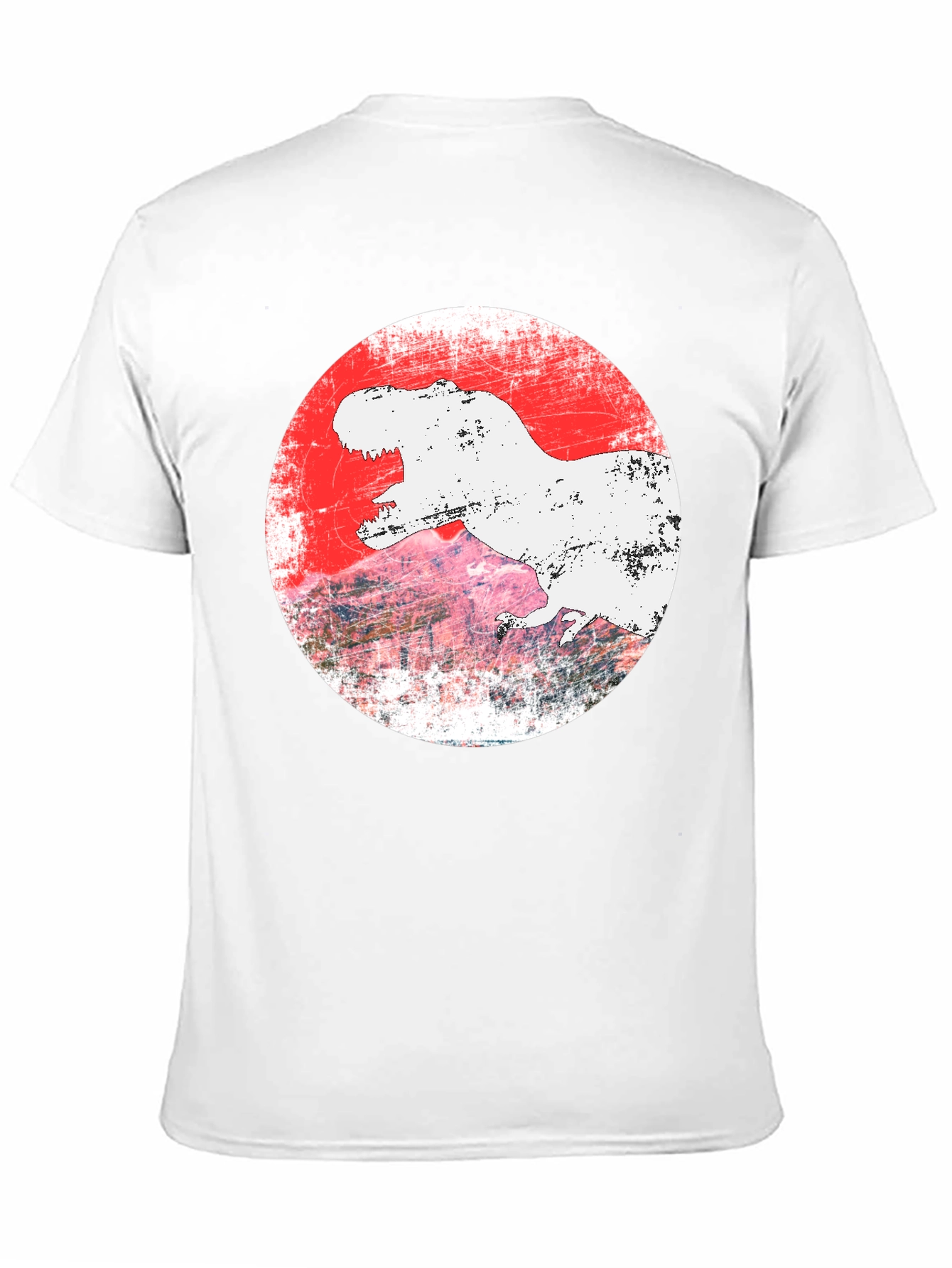 Dino Graphic Tee - T-Rex Grunge Design