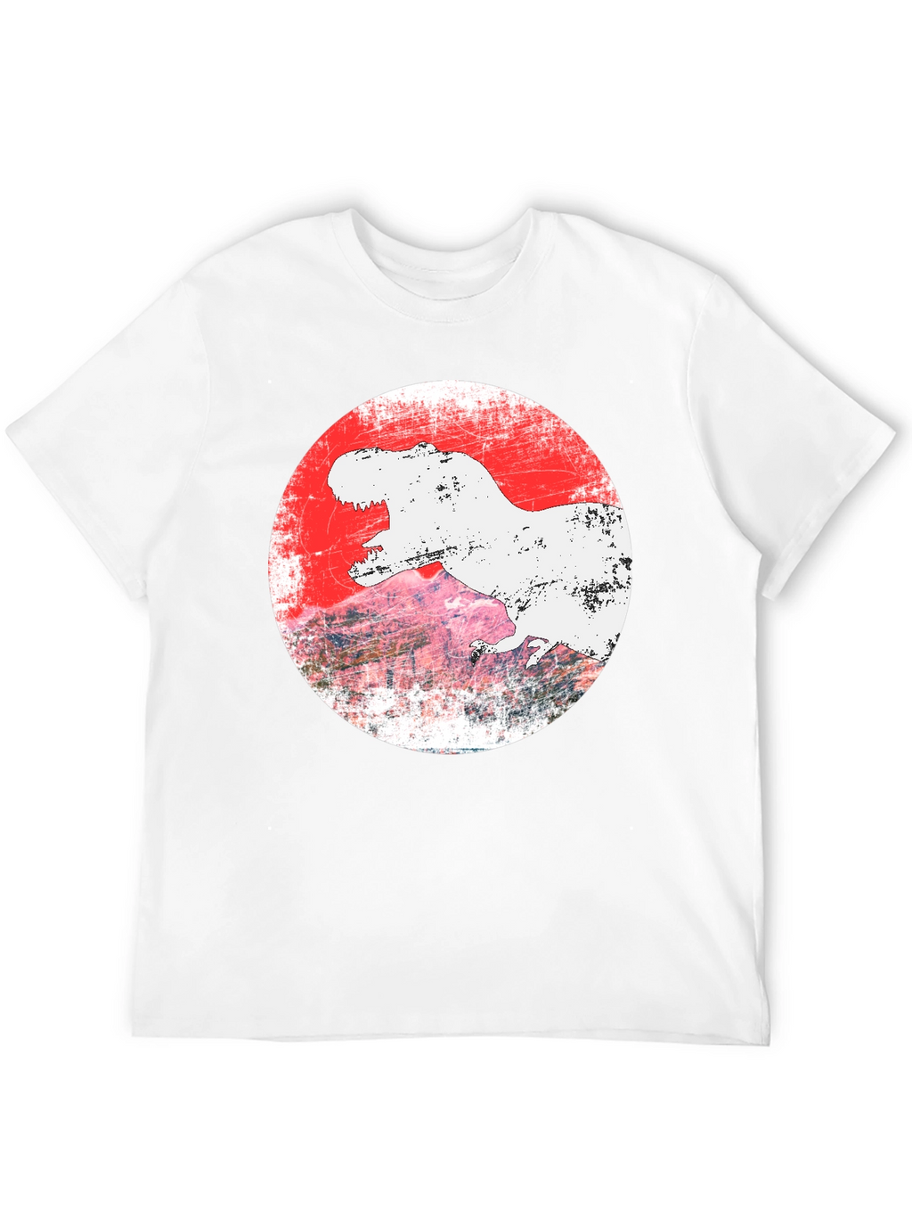 Dino Graphic Tee - T-Rex Grunge Design