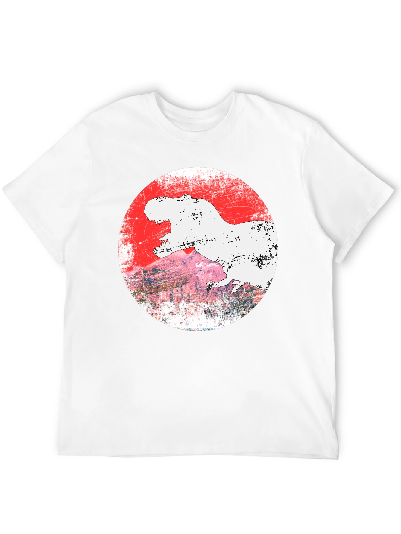 Dino Graphic Tee - T-Rex Grunge Design