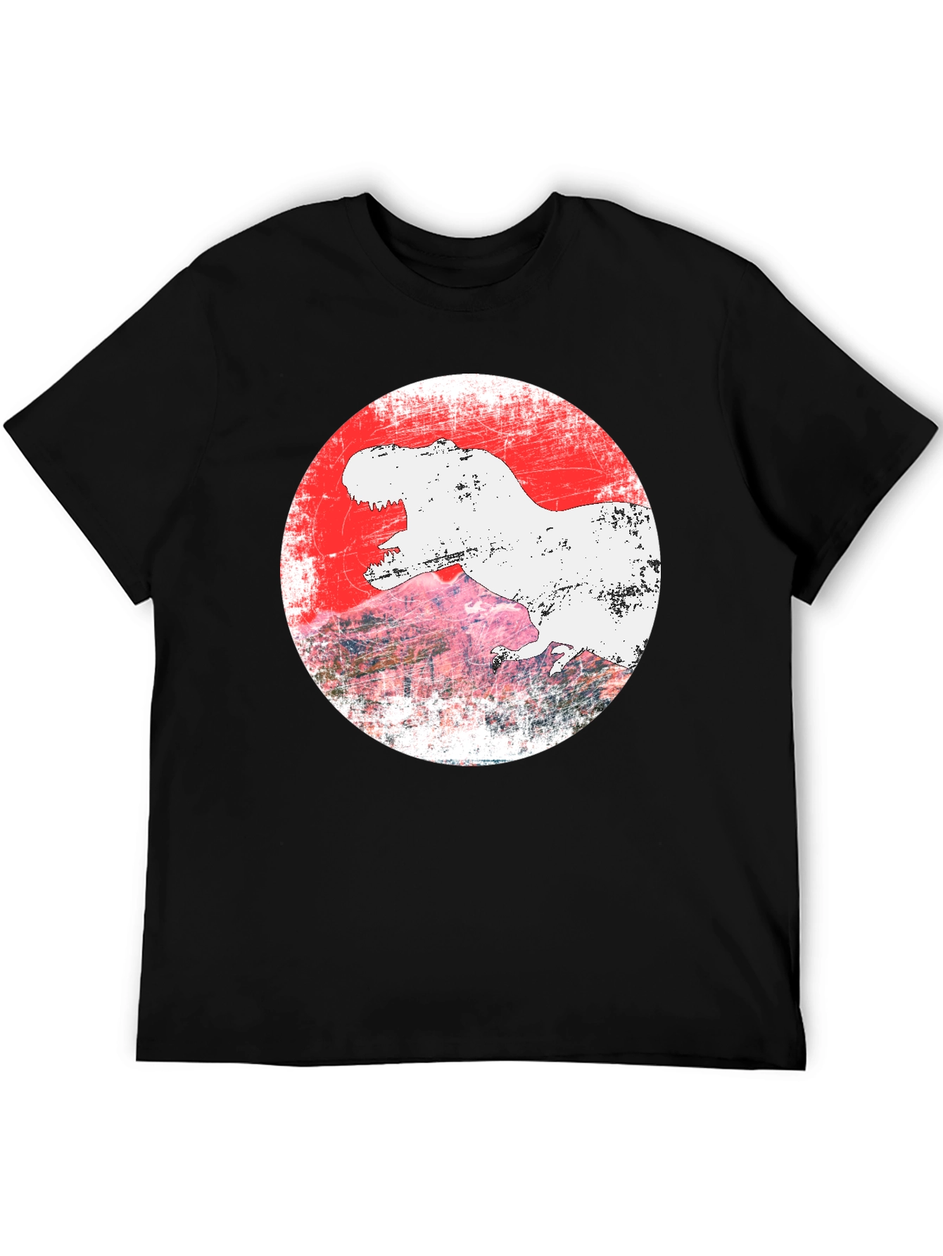 Dino Graphic Tee - T-Rex Grunge Design