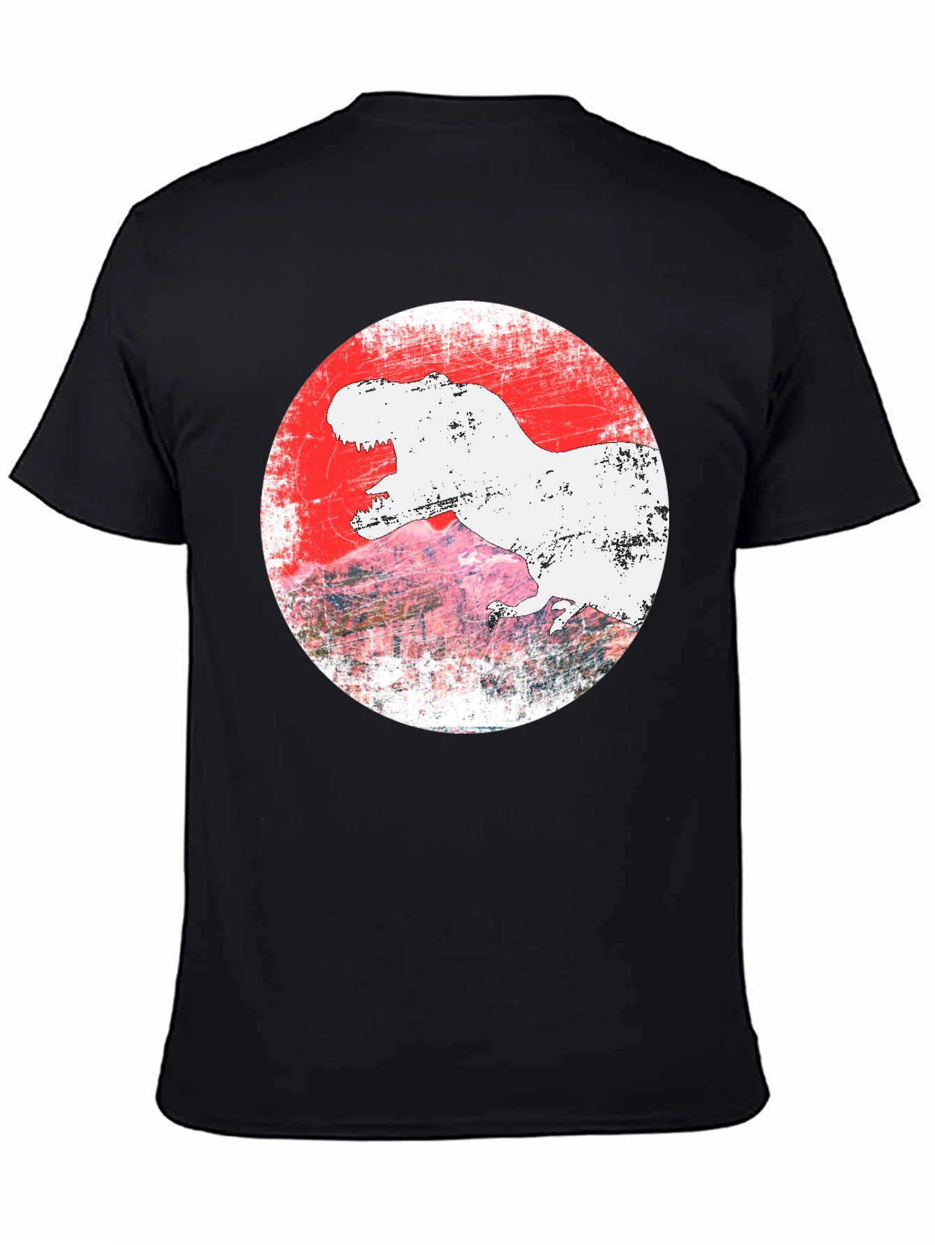 Dino Graphic Tee - T-Rex Grunge Design