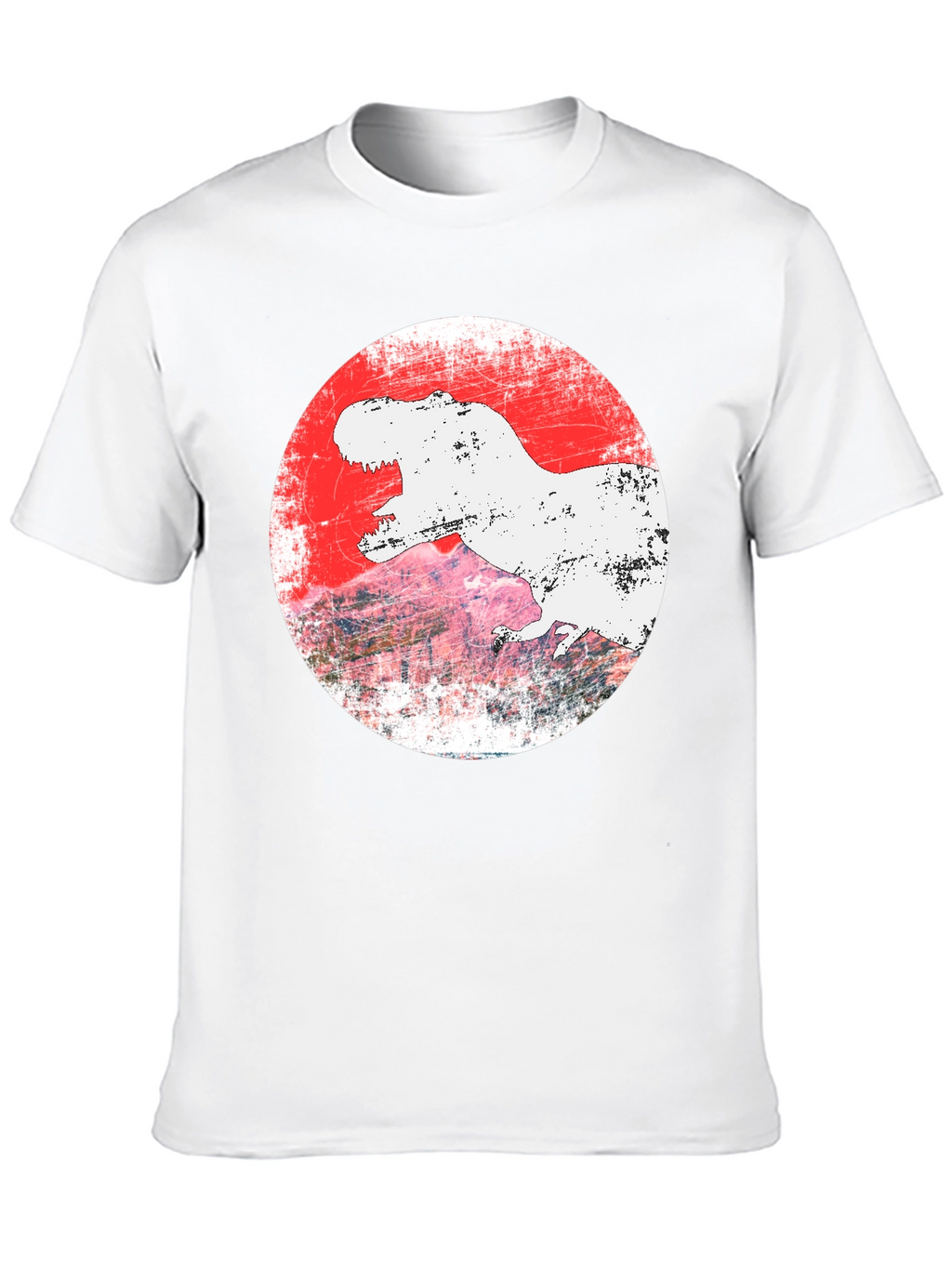 Dino Graphic Tee - T-Rex Grunge Design