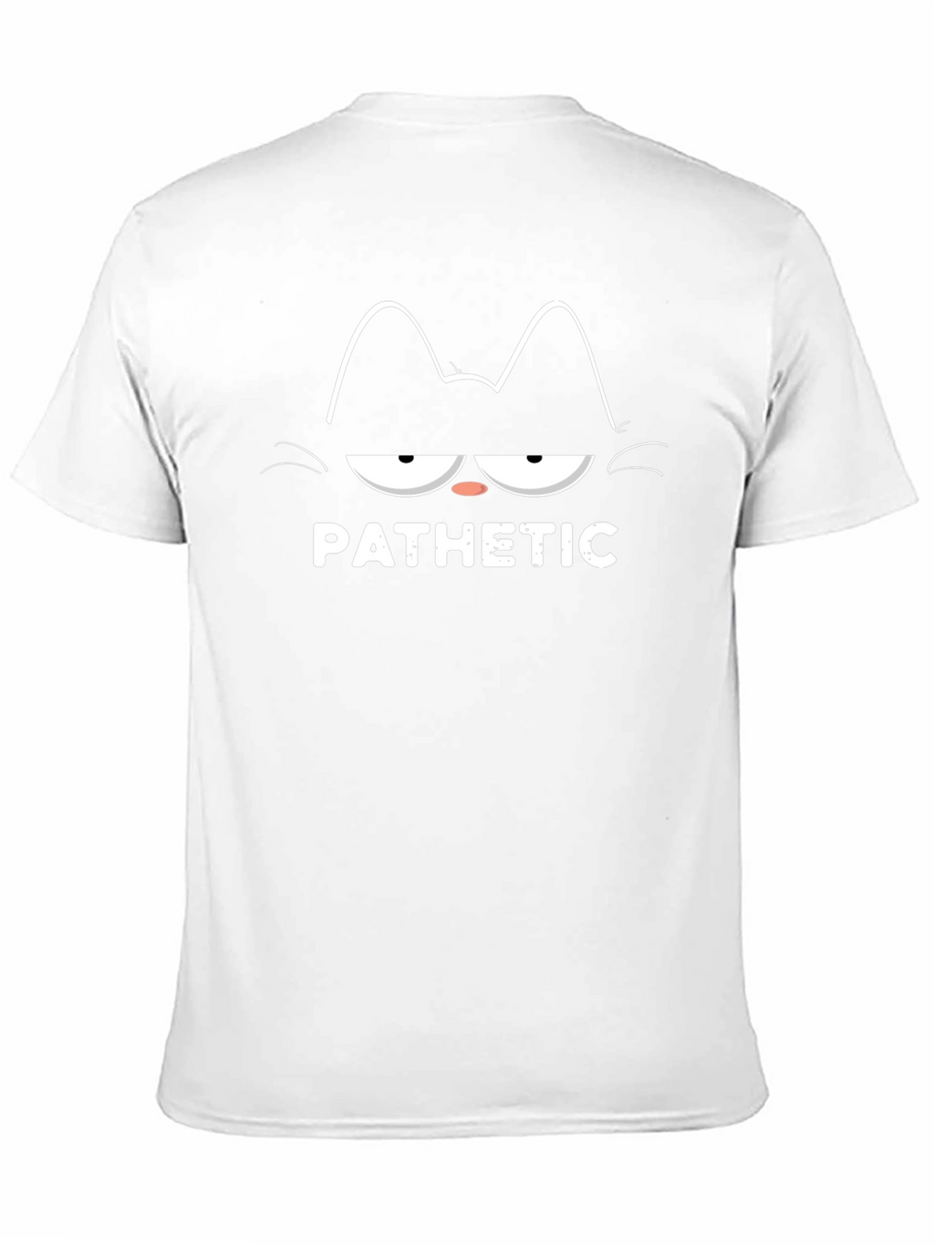 Pathetic Cat Graphic T-Shirt - Black