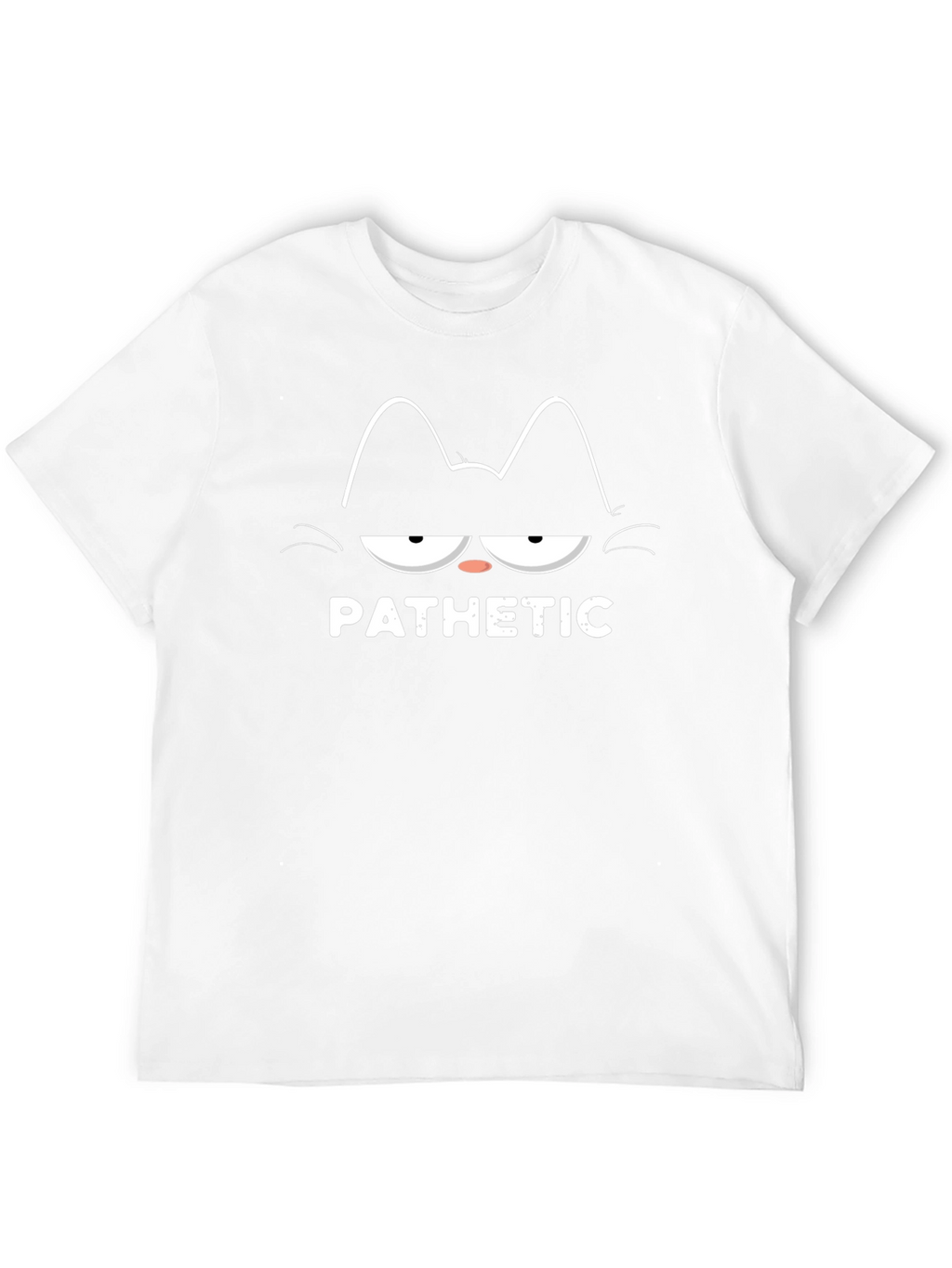 Pathetic Cat Graphic T-Shirt - Black