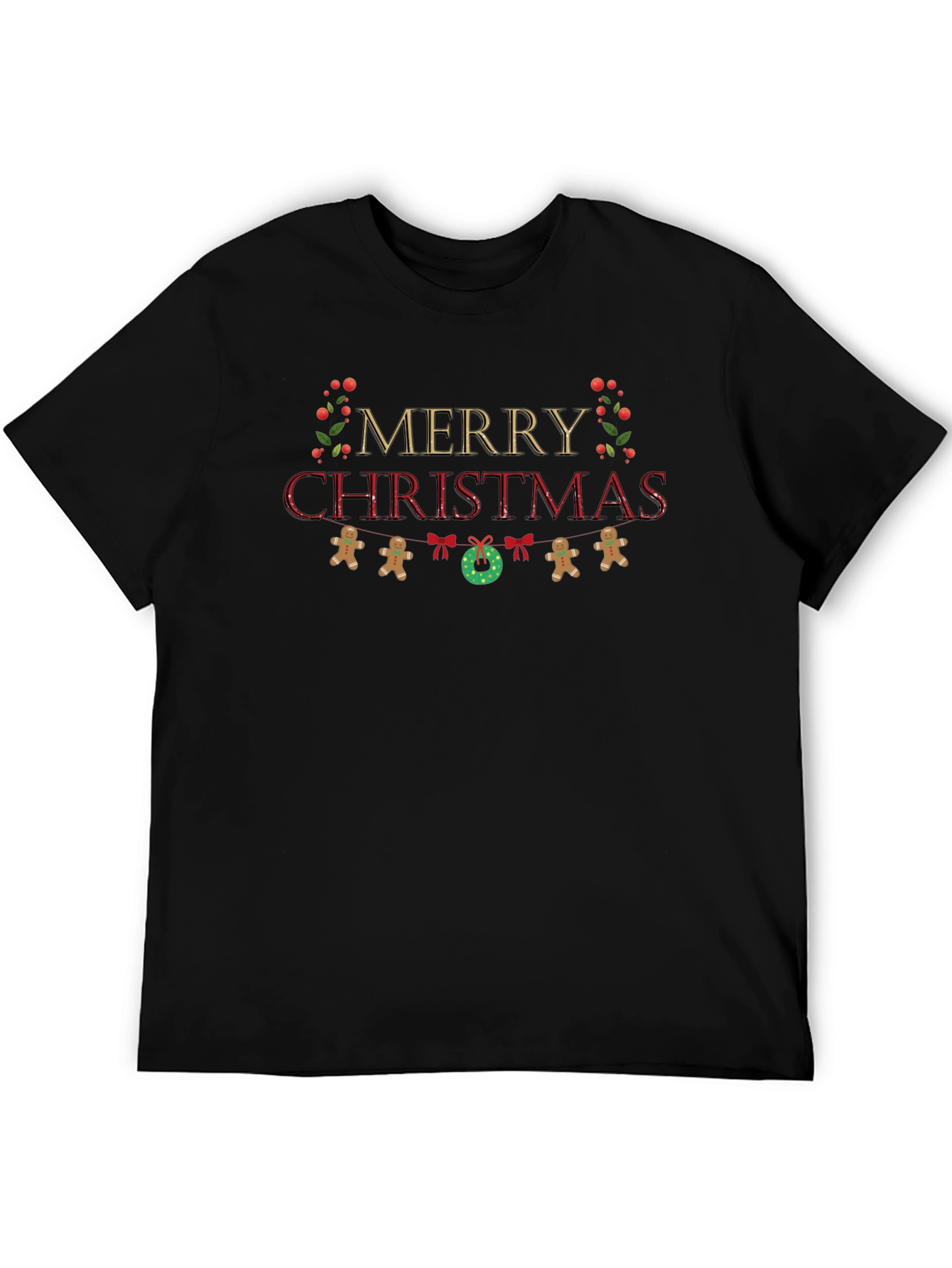 Festive Merry Christmas Graphic T-Shirt