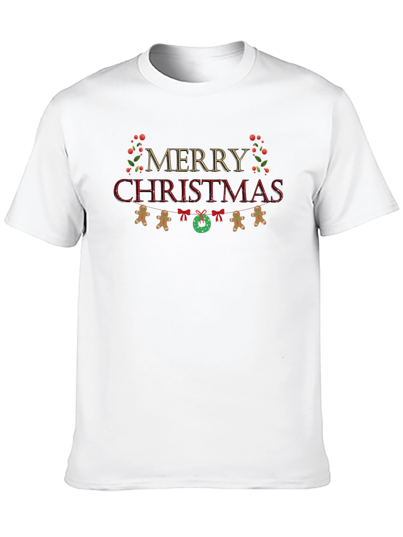 Festive Merry Christmas Graphic T-Shirt