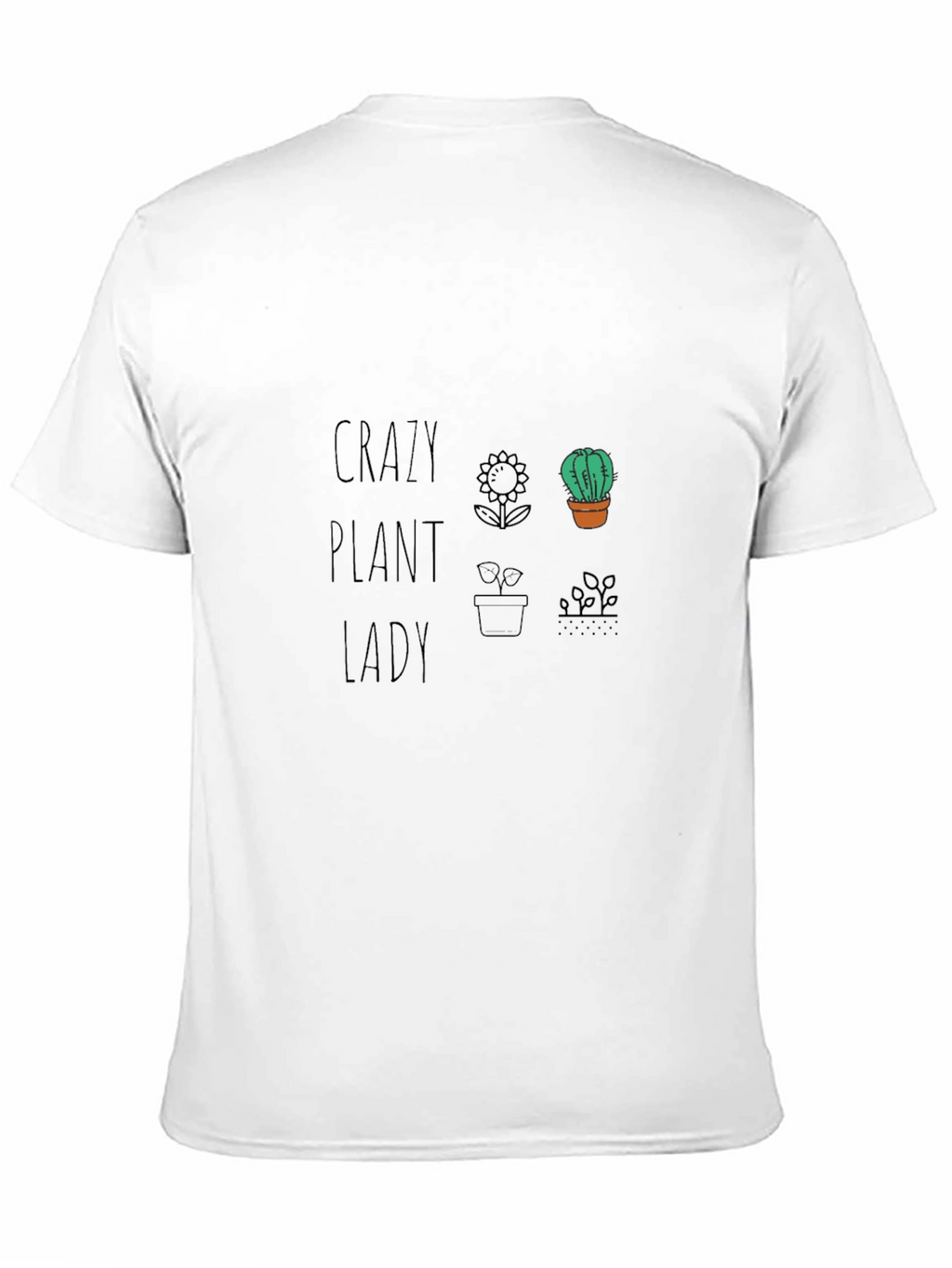 Crazy Plant Lady Graphic Tee - Black Cotton T-Shirt
