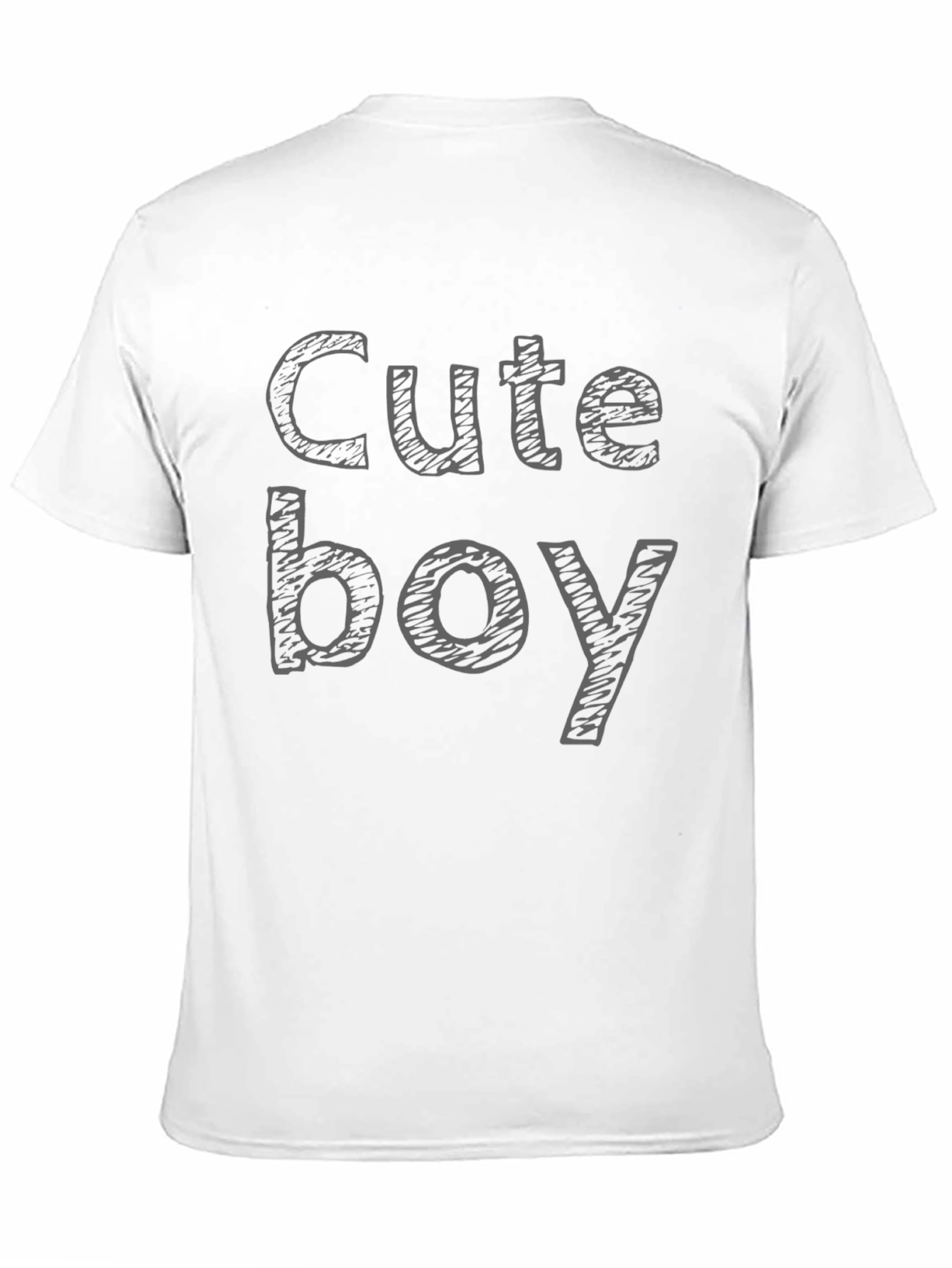 Cute Boy Graphic Print Black T-Shirt Casual Style