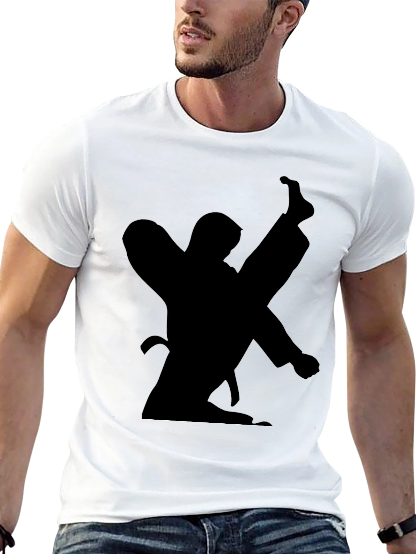 Karate Silhouette Black T-Shirt