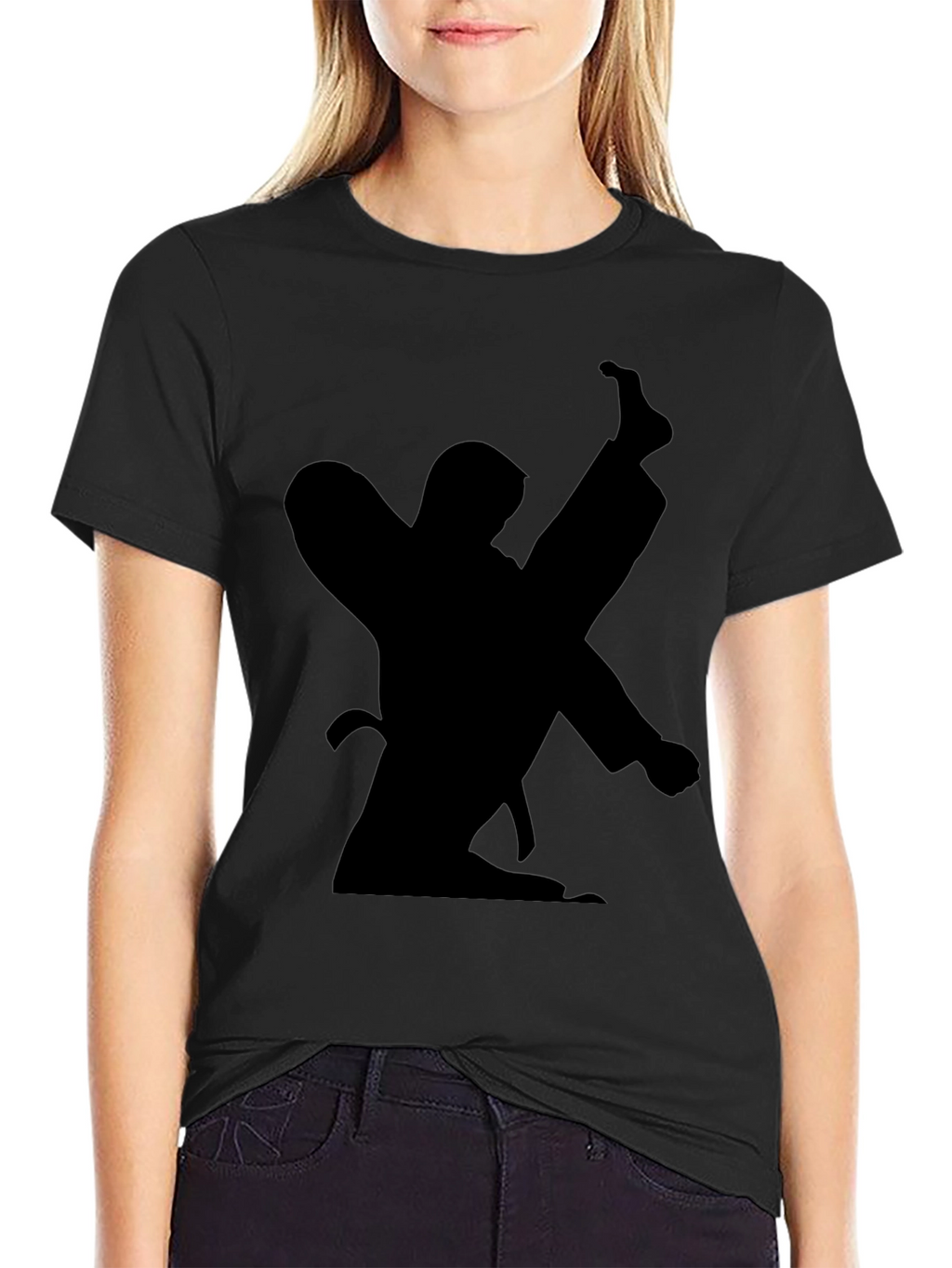 Karate Silhouette Black T-Shirt