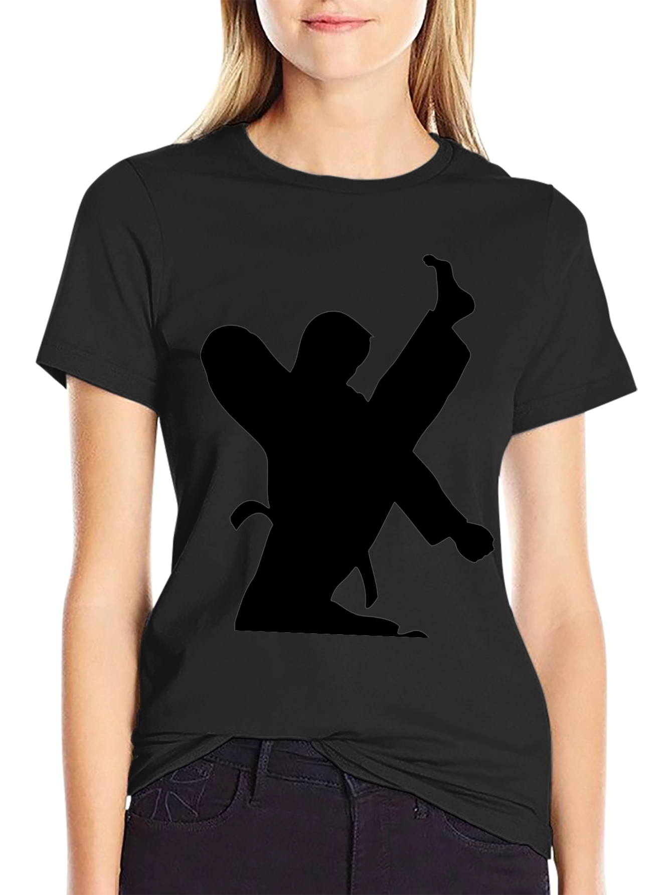 Karate Silhouette Black T-Shirt
