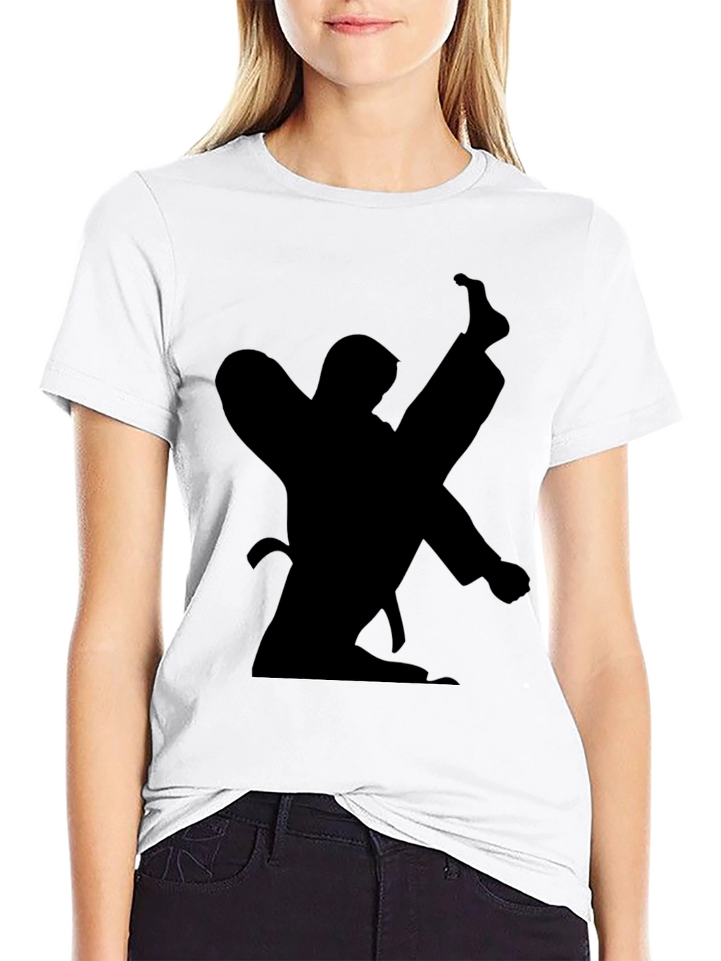 Karate Silhouette Black T-Shirt