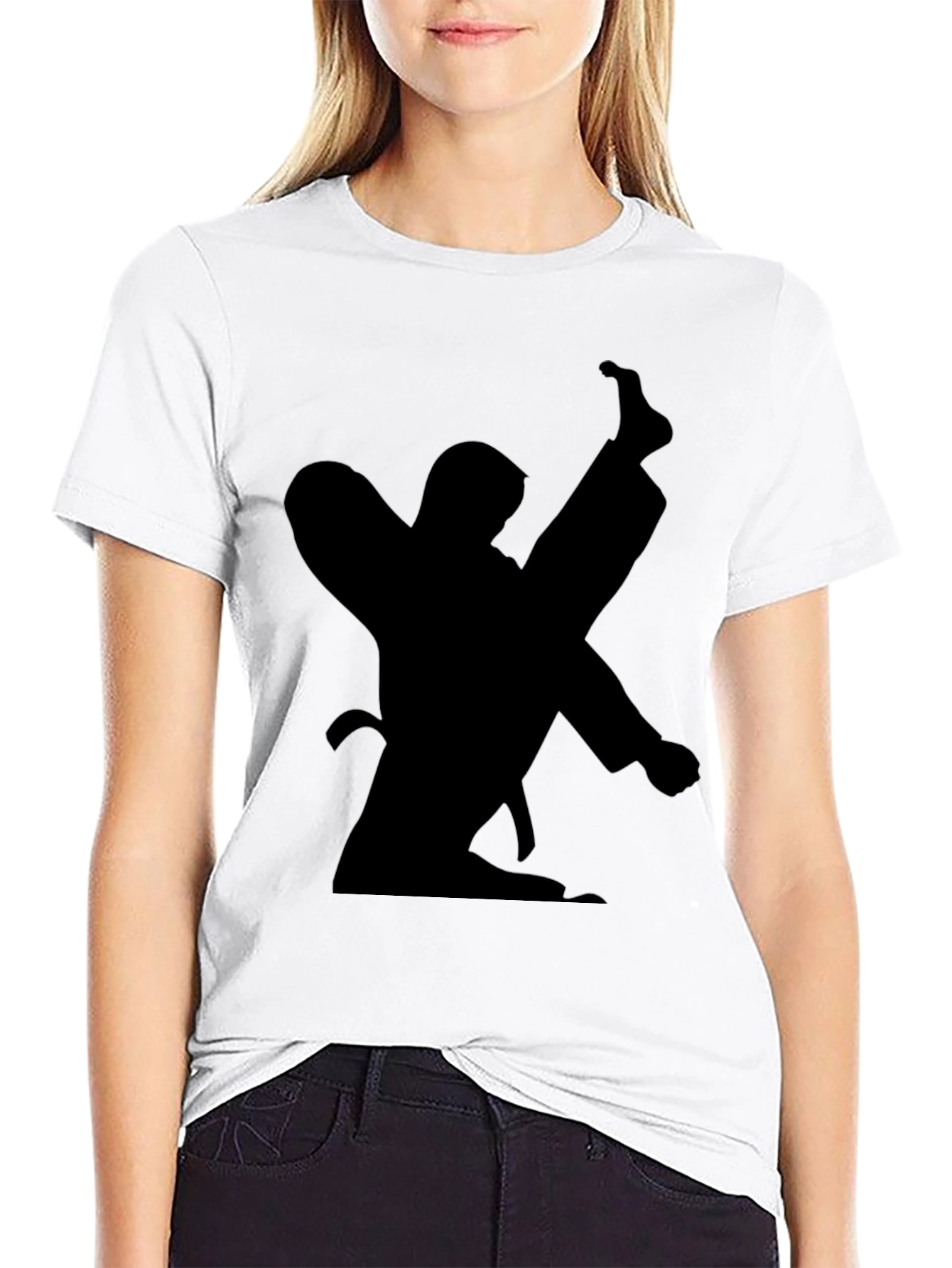 Karate Silhouette Black T-Shirt