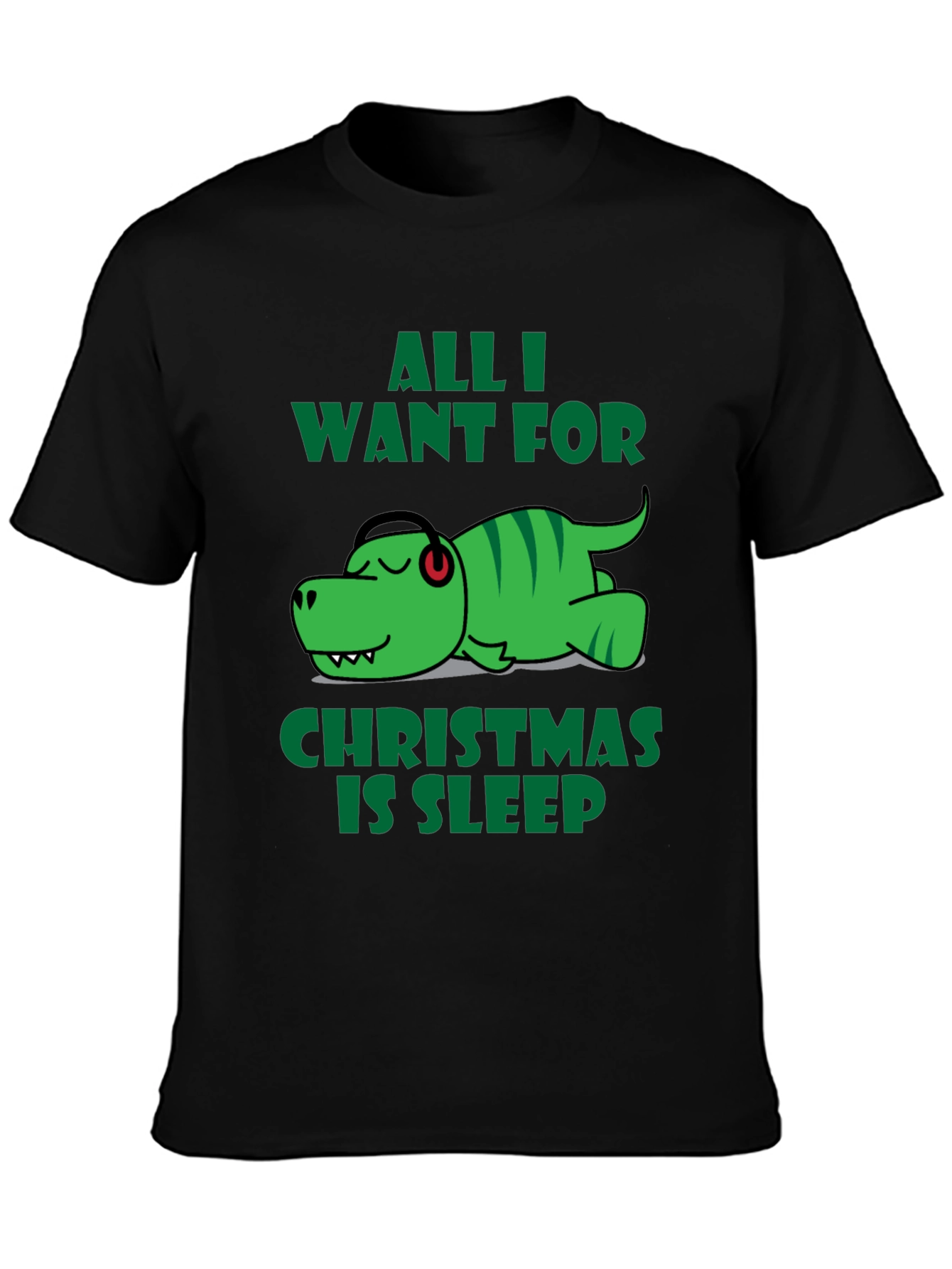 Funny Dinosaur Christmas Sleep T-Shirt