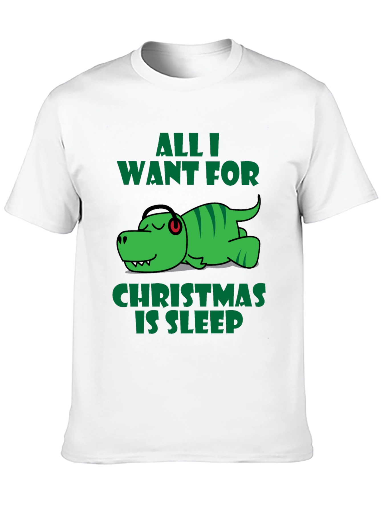 Funny Dinosaur Christmas Sleep T-Shirt