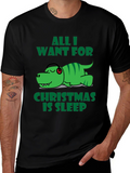 Funny Dinosaur Christmas Sleep T-Shirt