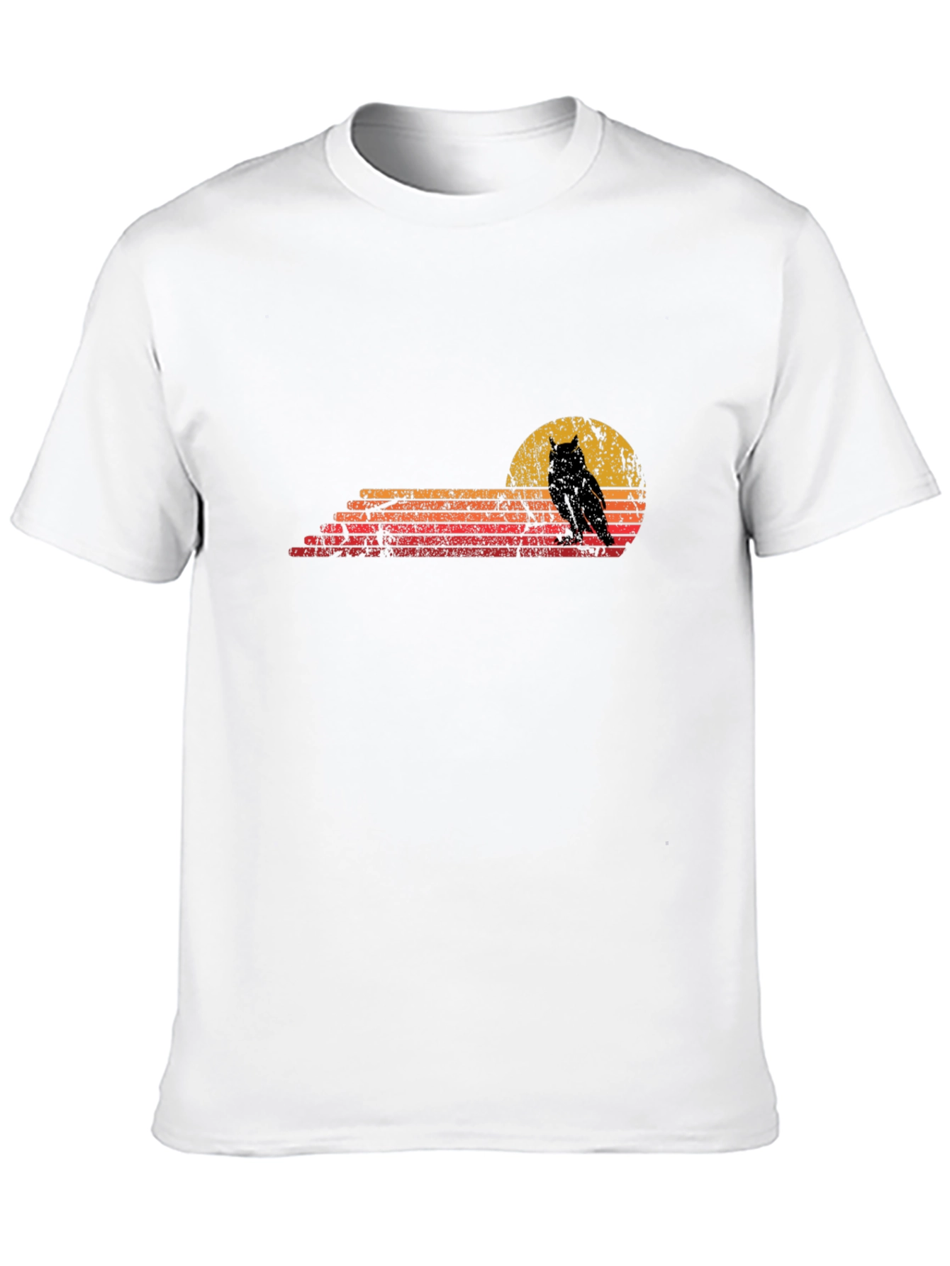 Retro Owl Sunset Graphic Tee