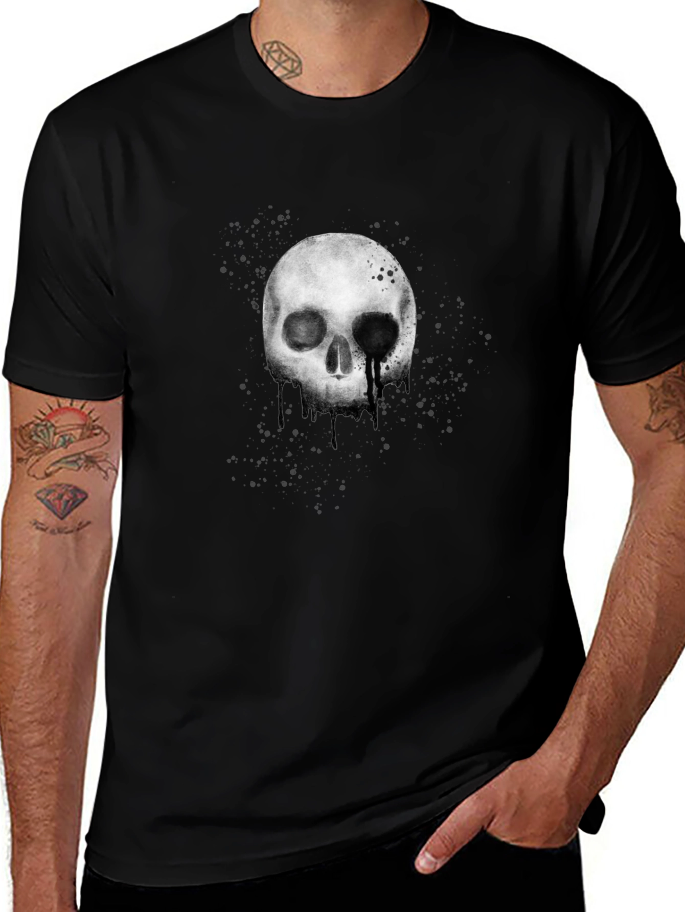 Skull Graphic T-Shirt - Black