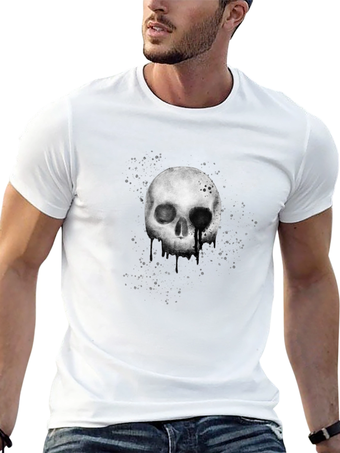 Skull Graphic T-Shirt - Black