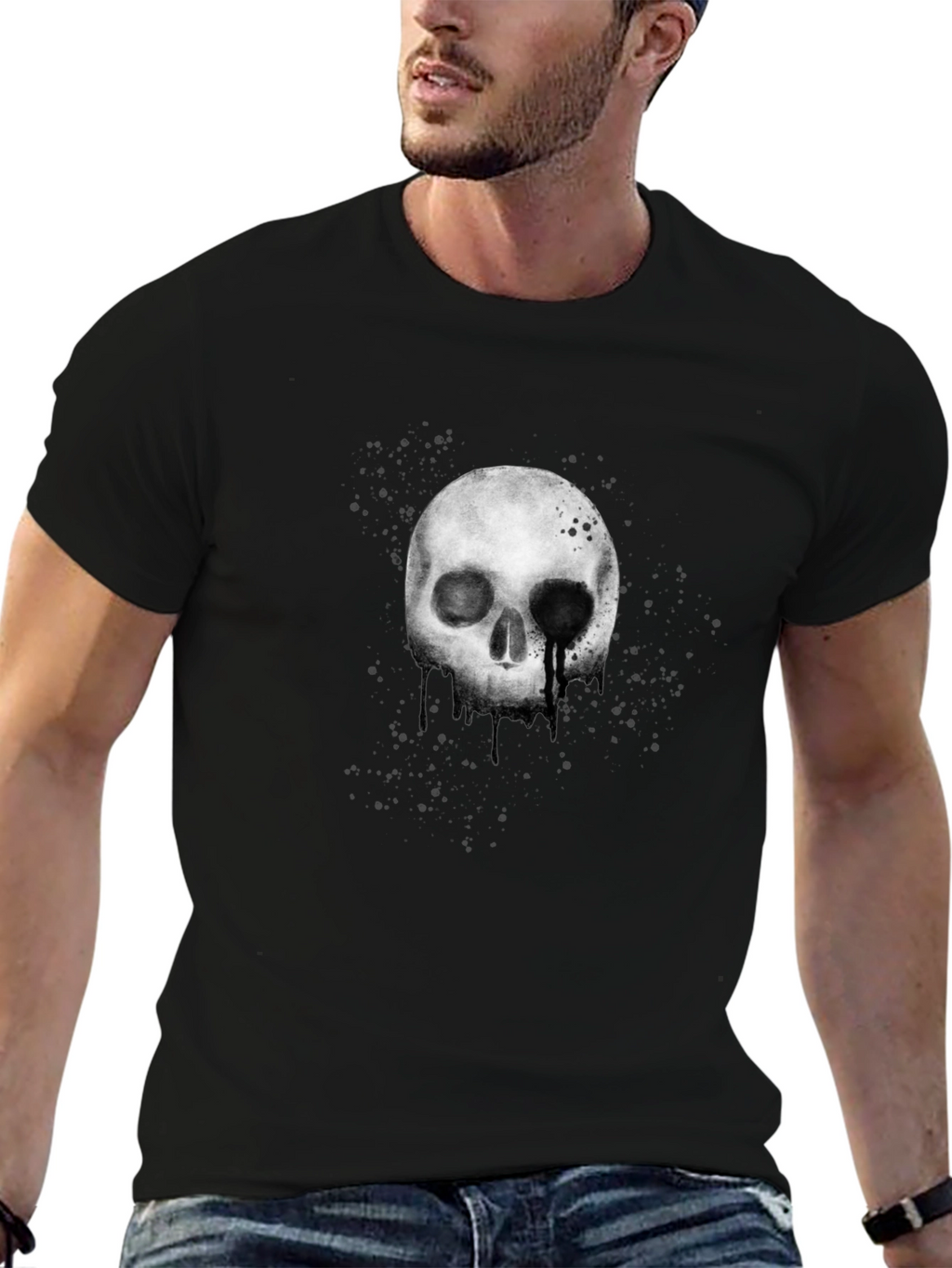 Skull Graphic T-Shirt - Black