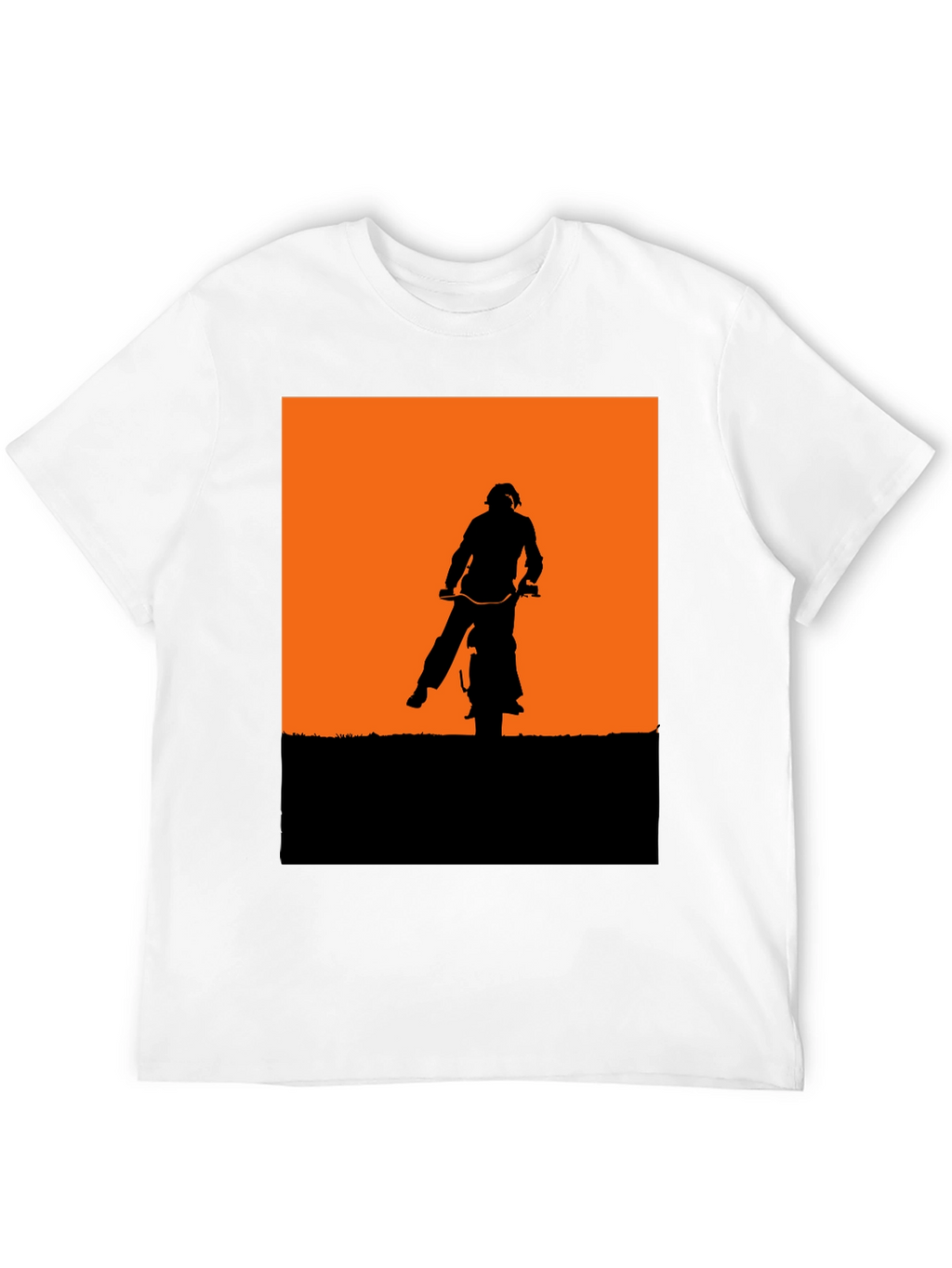 Silhouette Motorbike Graphic Tee - Black