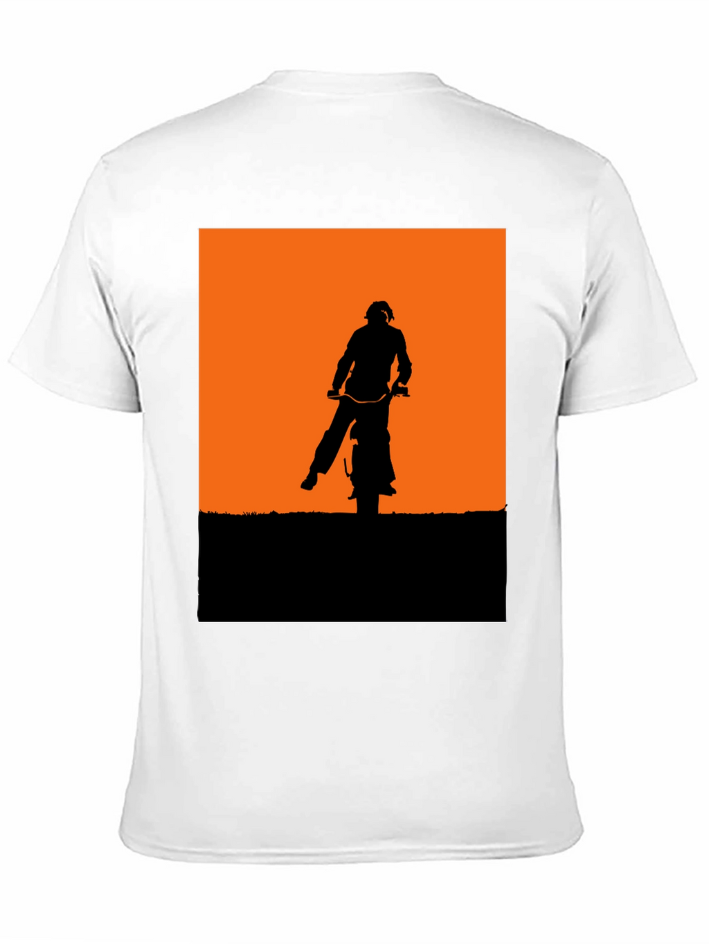 Silhouette Motorbike Graphic Tee - Black