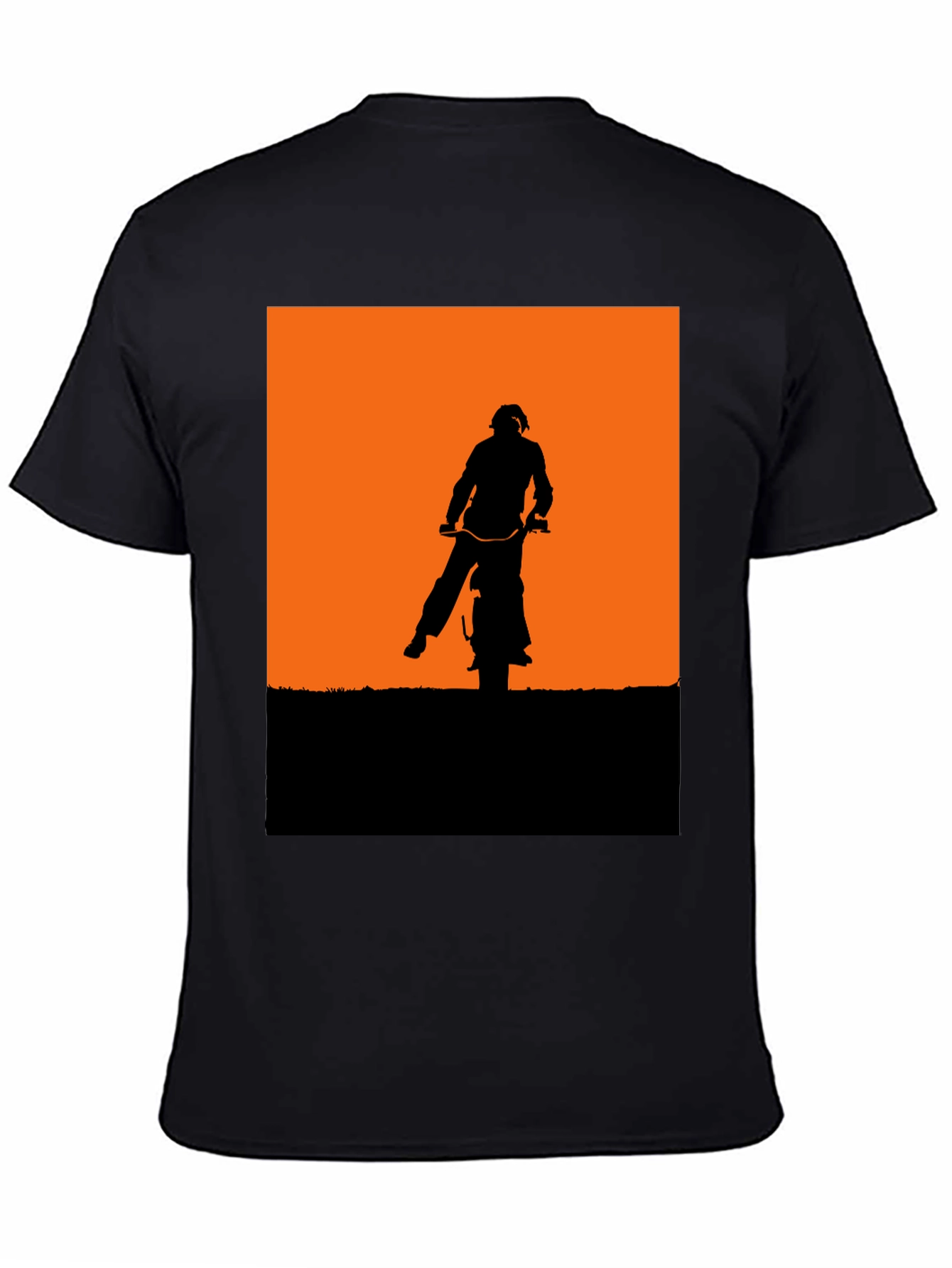 Silhouette Motorbike Graphic Tee - Black