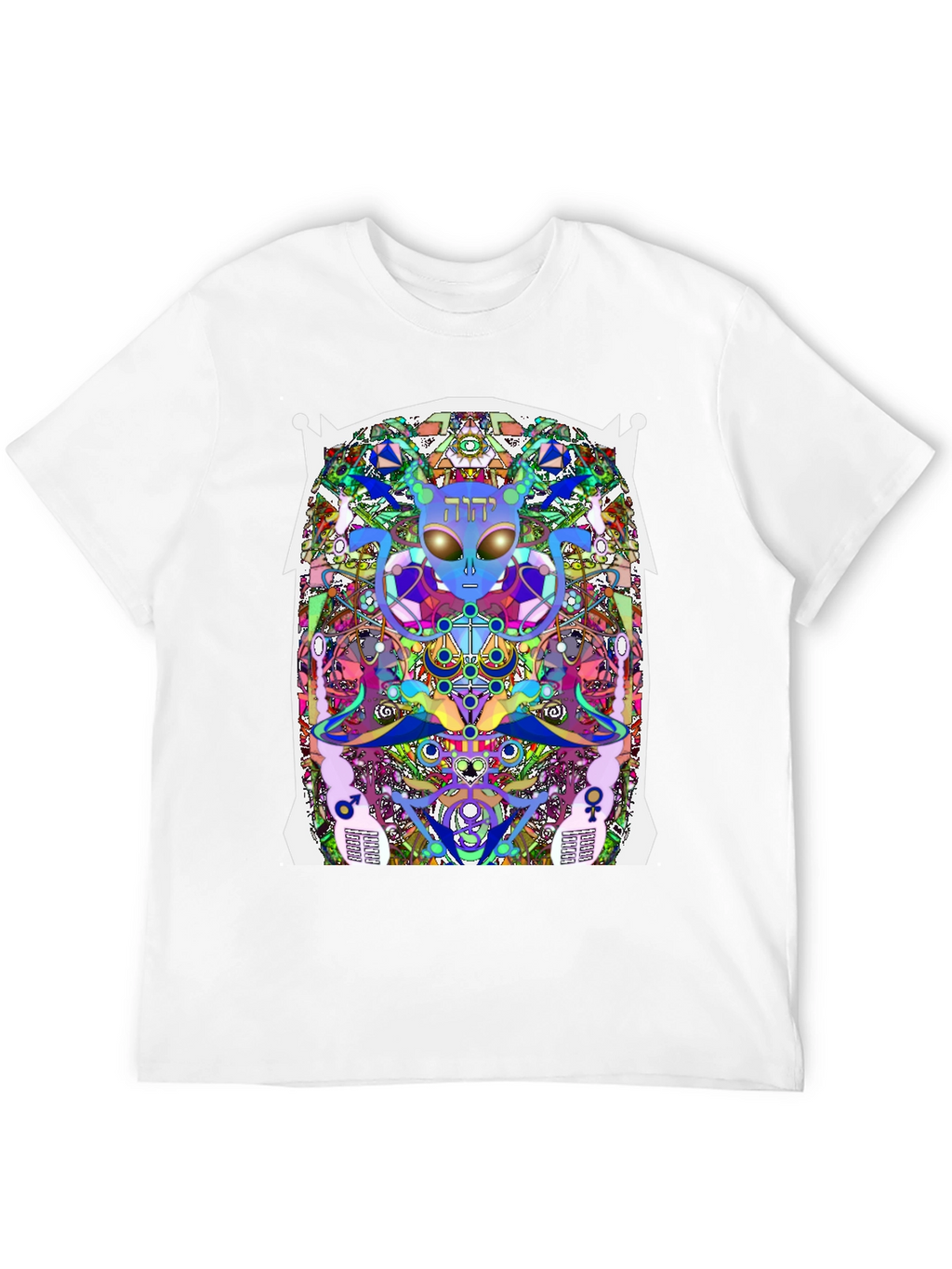 Psychedelic Alien Graphic T-Shirt