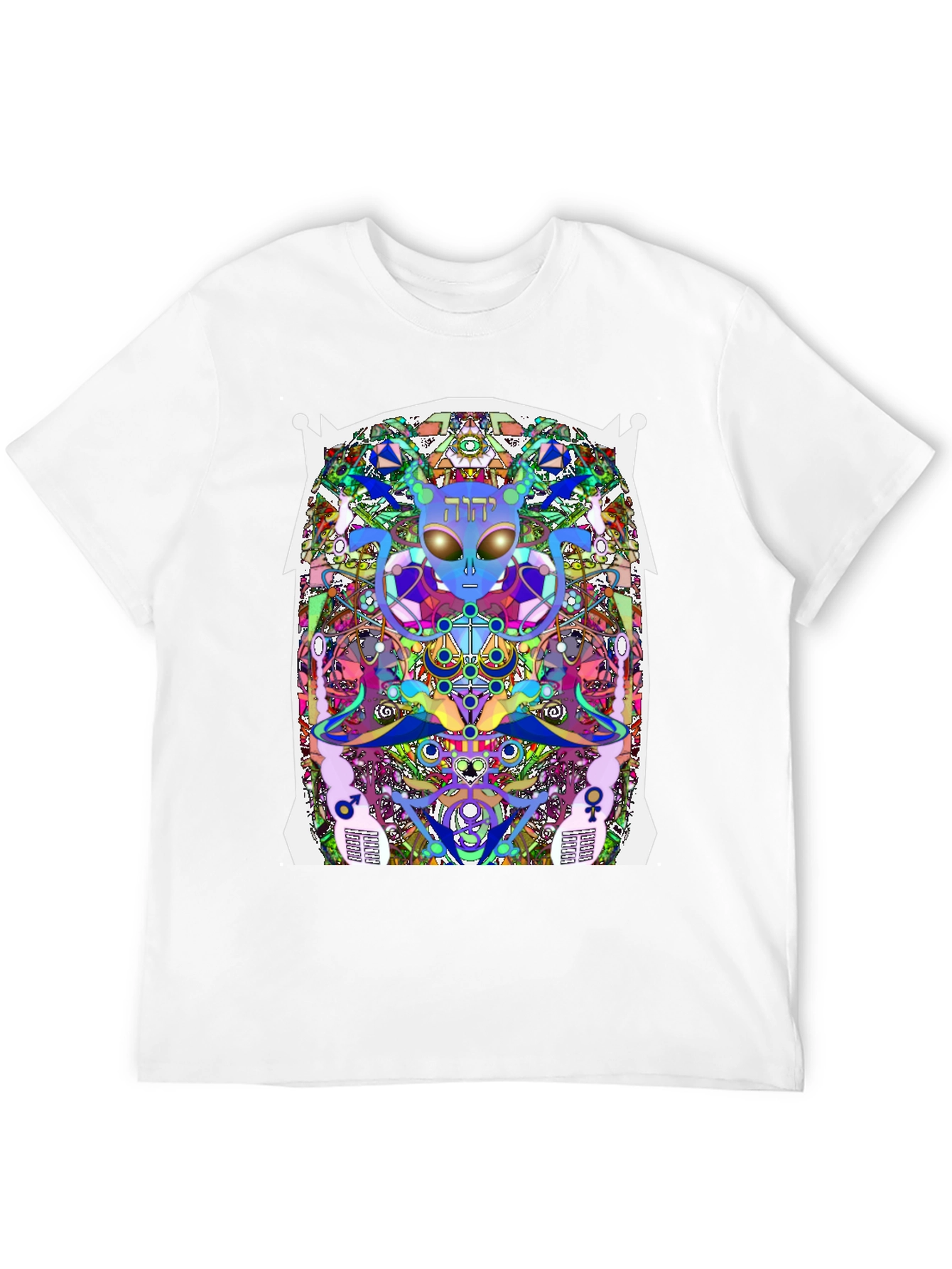 Psychedelic Alien Graphic T-Shirt