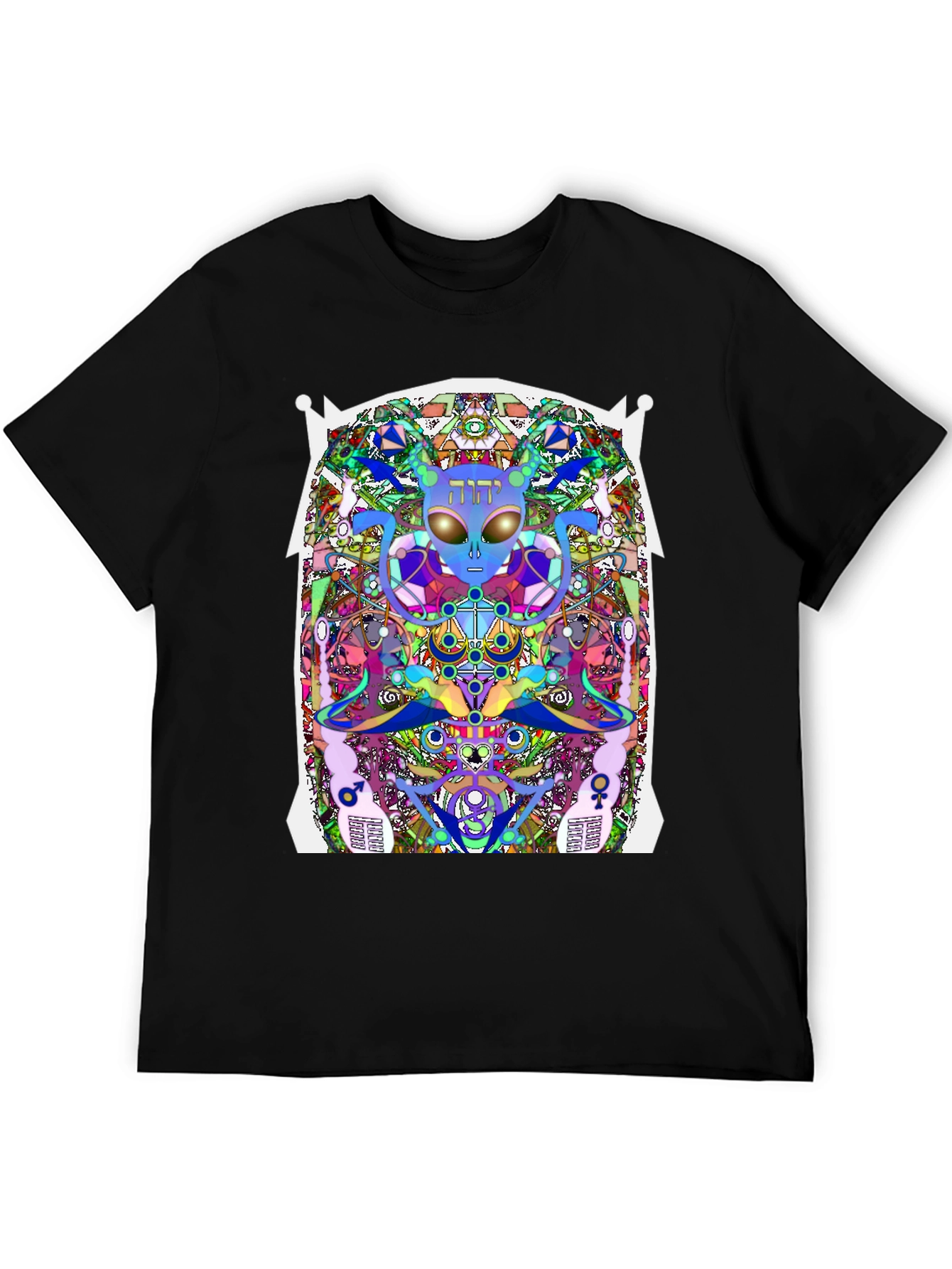 Psychedelic Alien Graphic T-Shirt