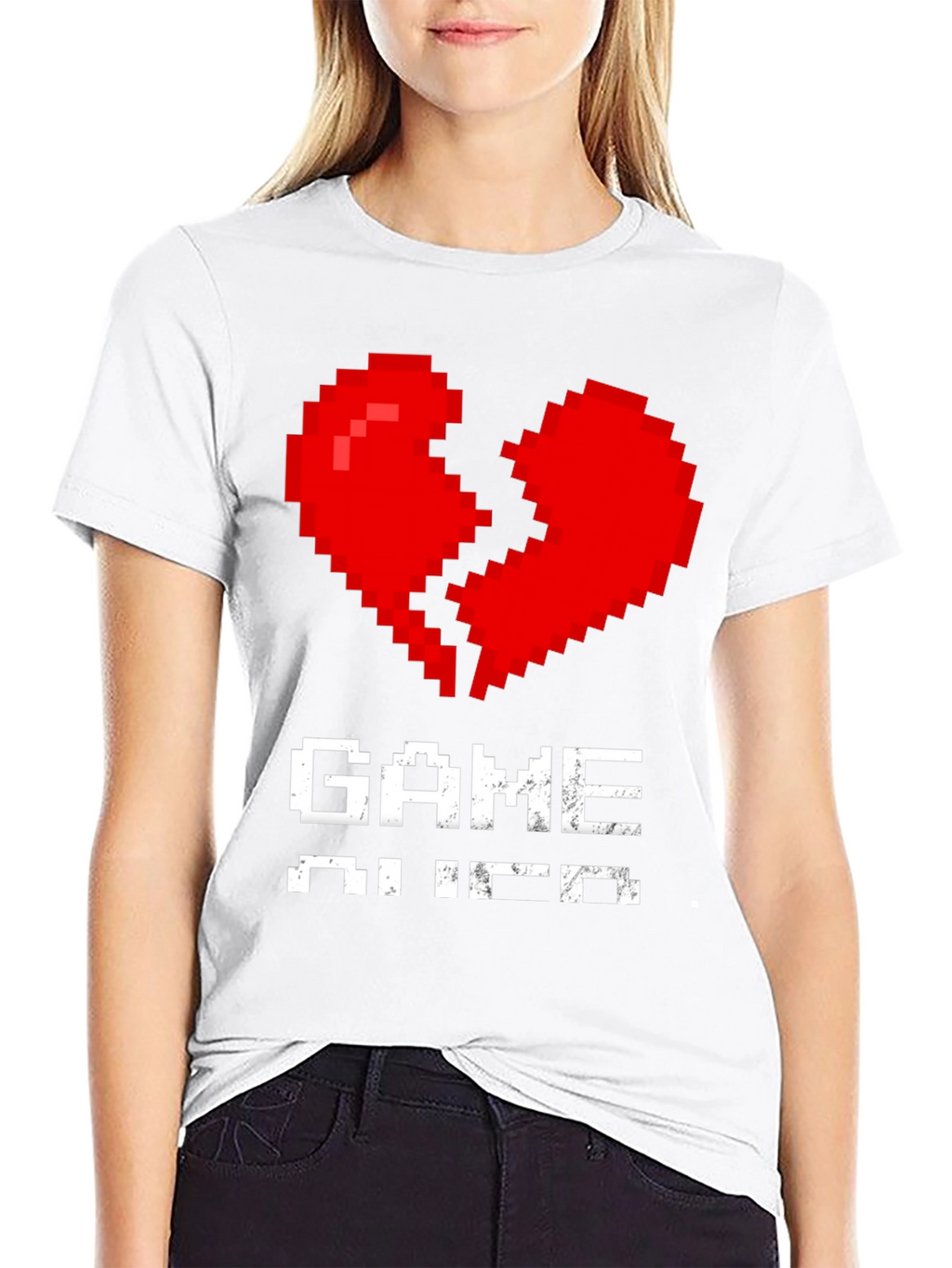 Pixel Heart Game Over T-Shirt
