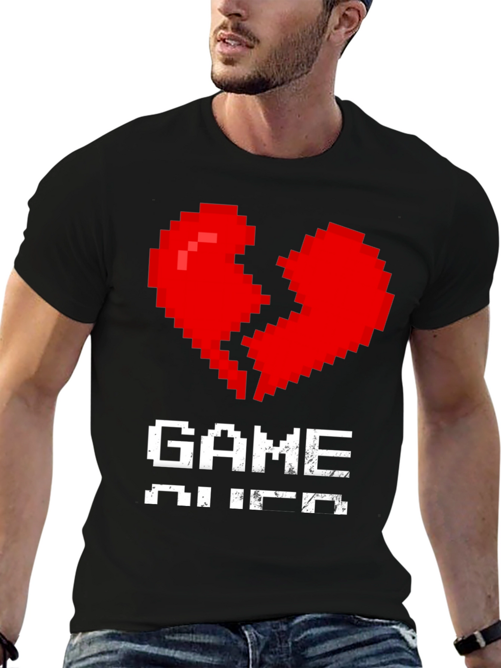 Pixel Heart Game Over T-Shirt