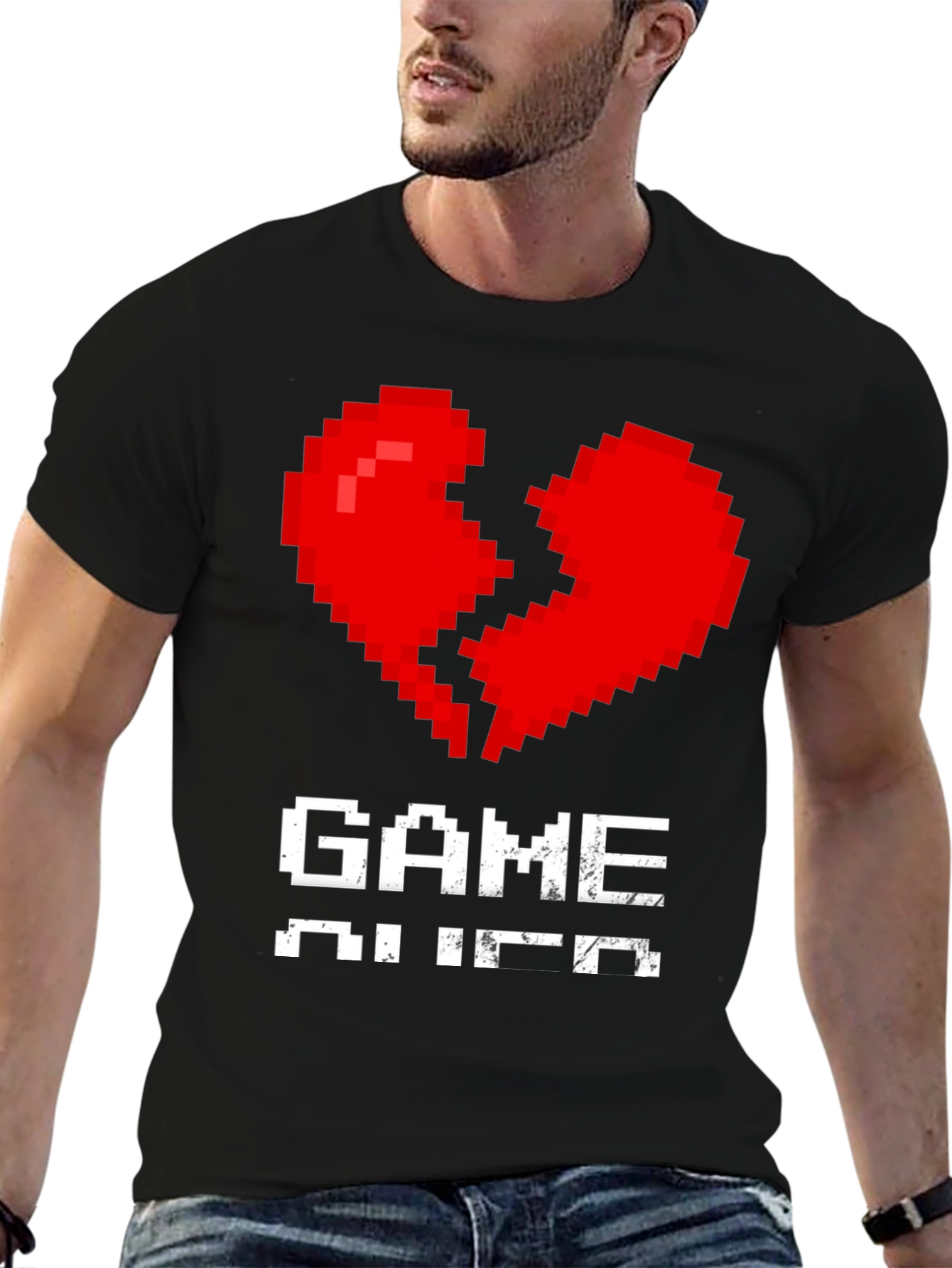 Pixel Heart Game Over T-Shirt
