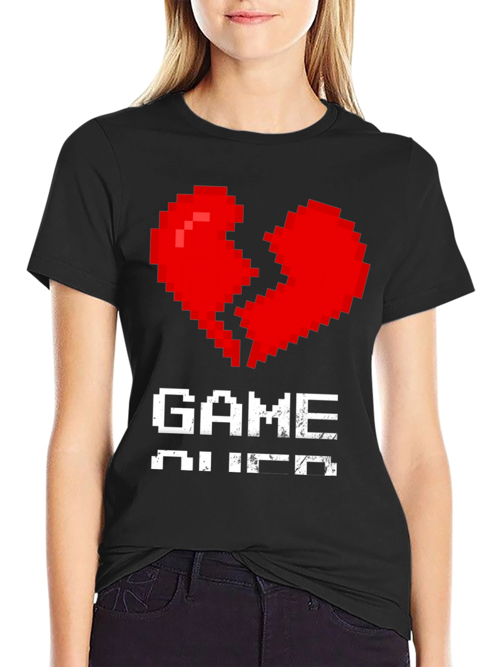 Pixel Heart Game Over T-Shirt