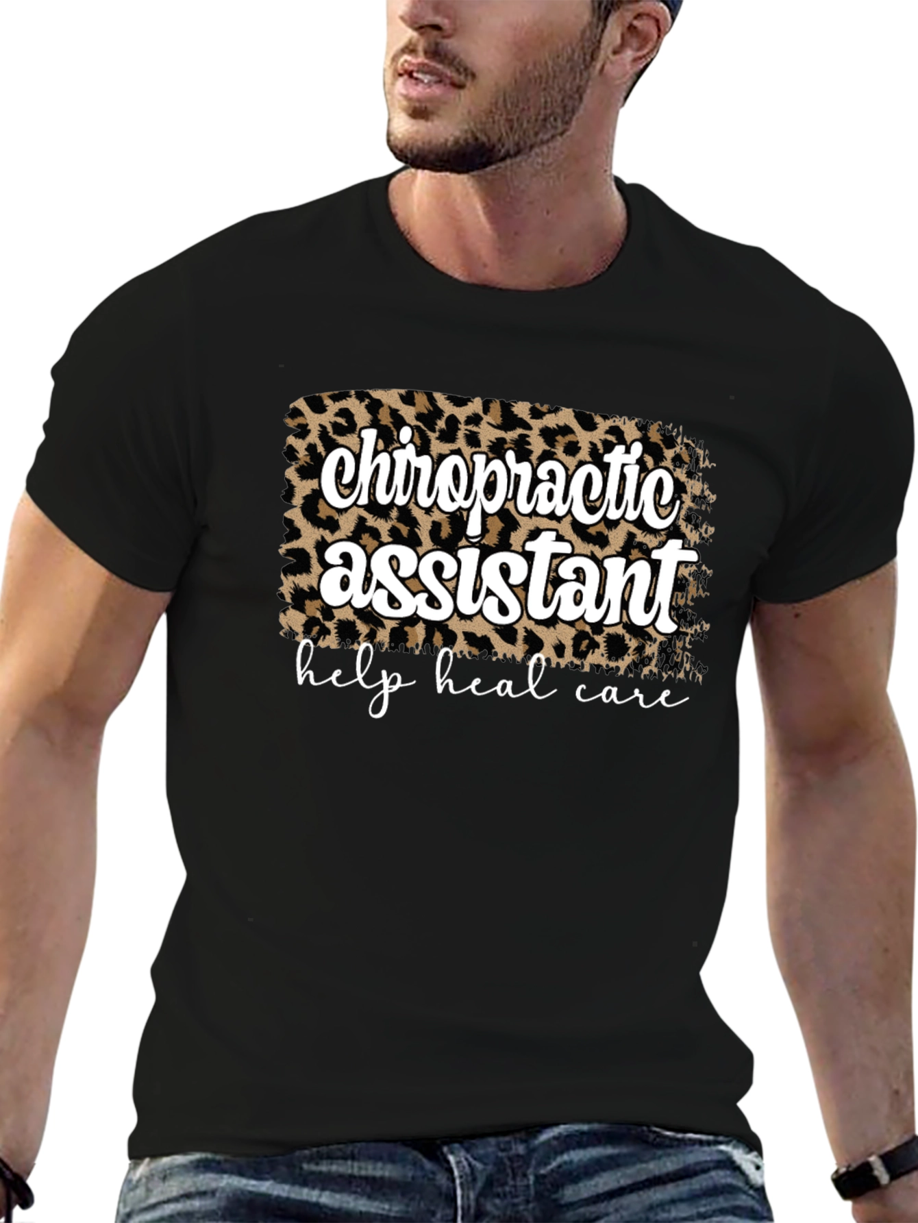 Chiropractic Assistant Leopard Print T-Shirt