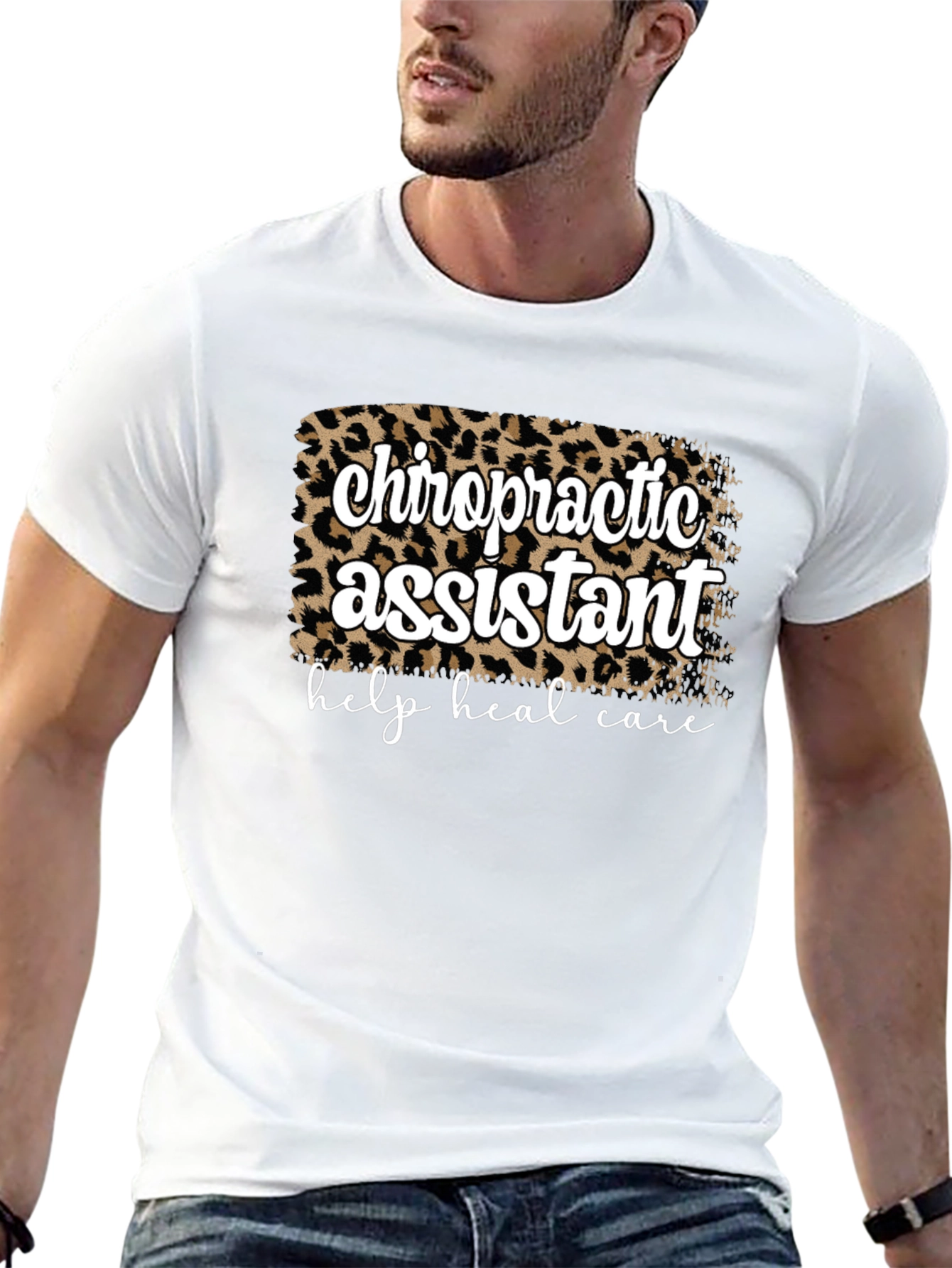 Chiropractic Assistant Leopard Print T-Shirt