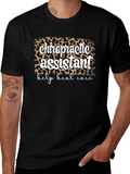 Chiropractic Assistant Leopard Print T-Shirt