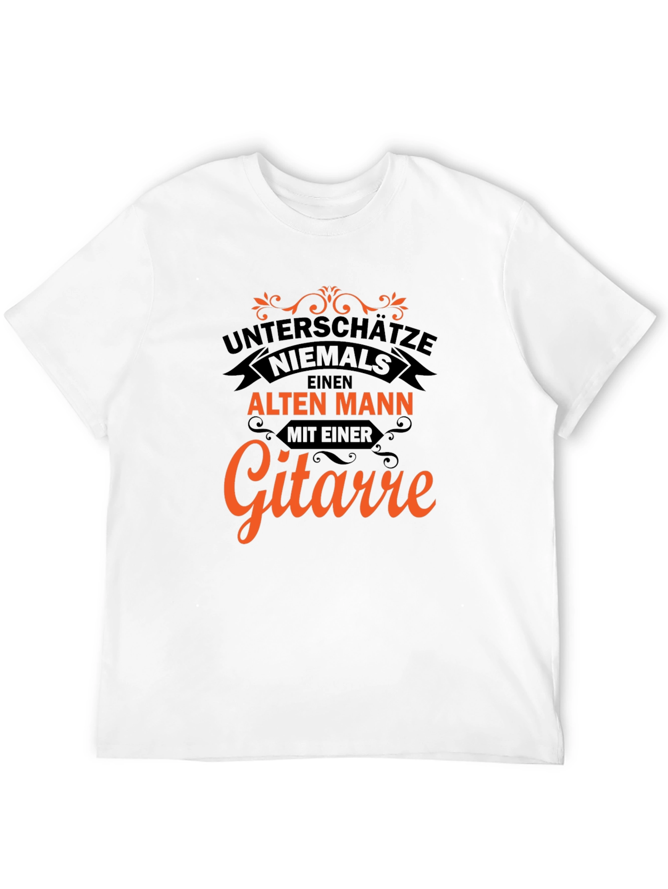 Unterschätze Niemals T-Shirt - Old Man Guitar