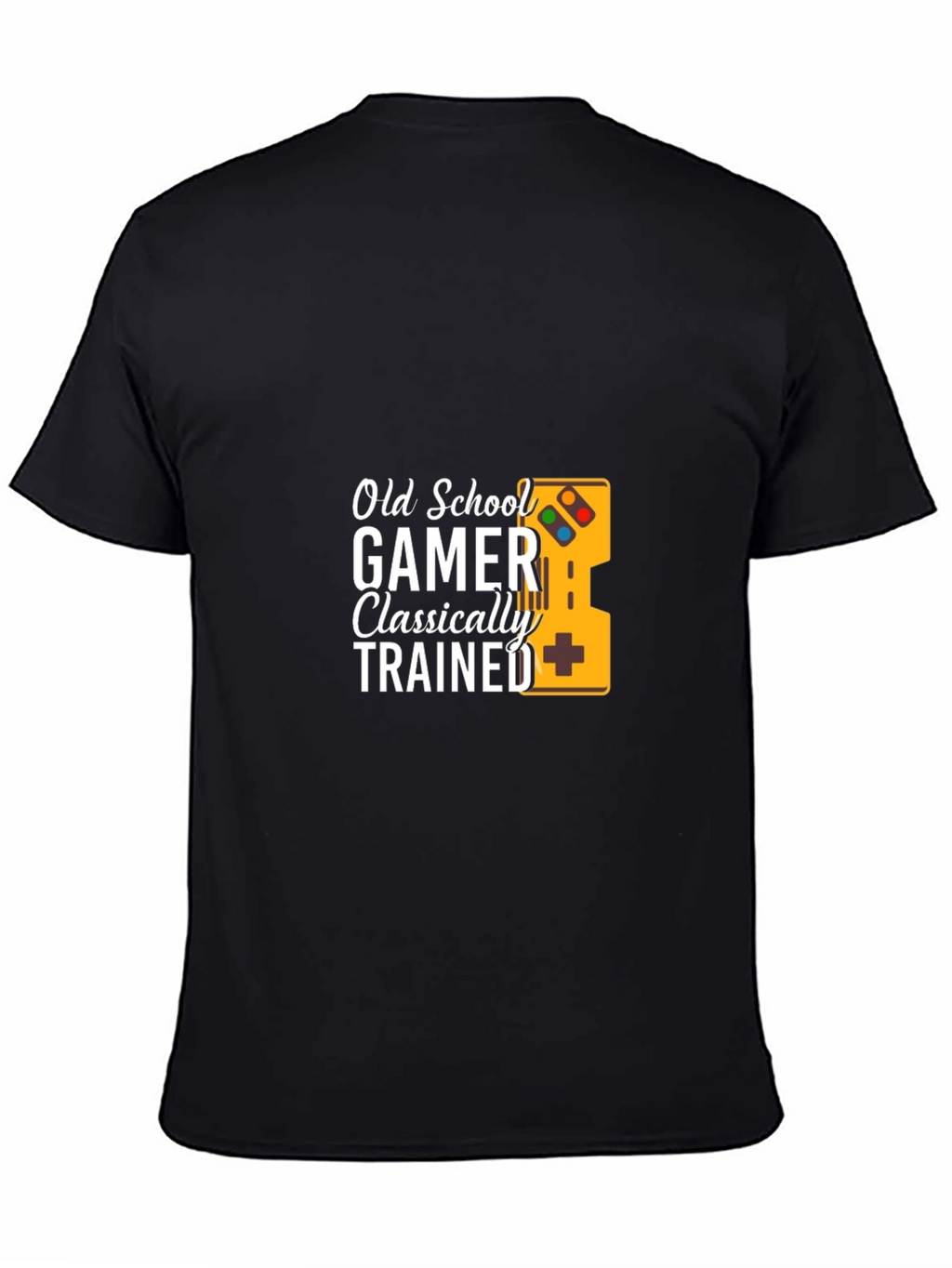 Old School Gamer Classically Trained Black T-Shirt
