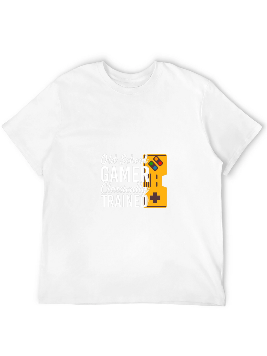 Old School Gamer Classically Trained Black T-Shirt