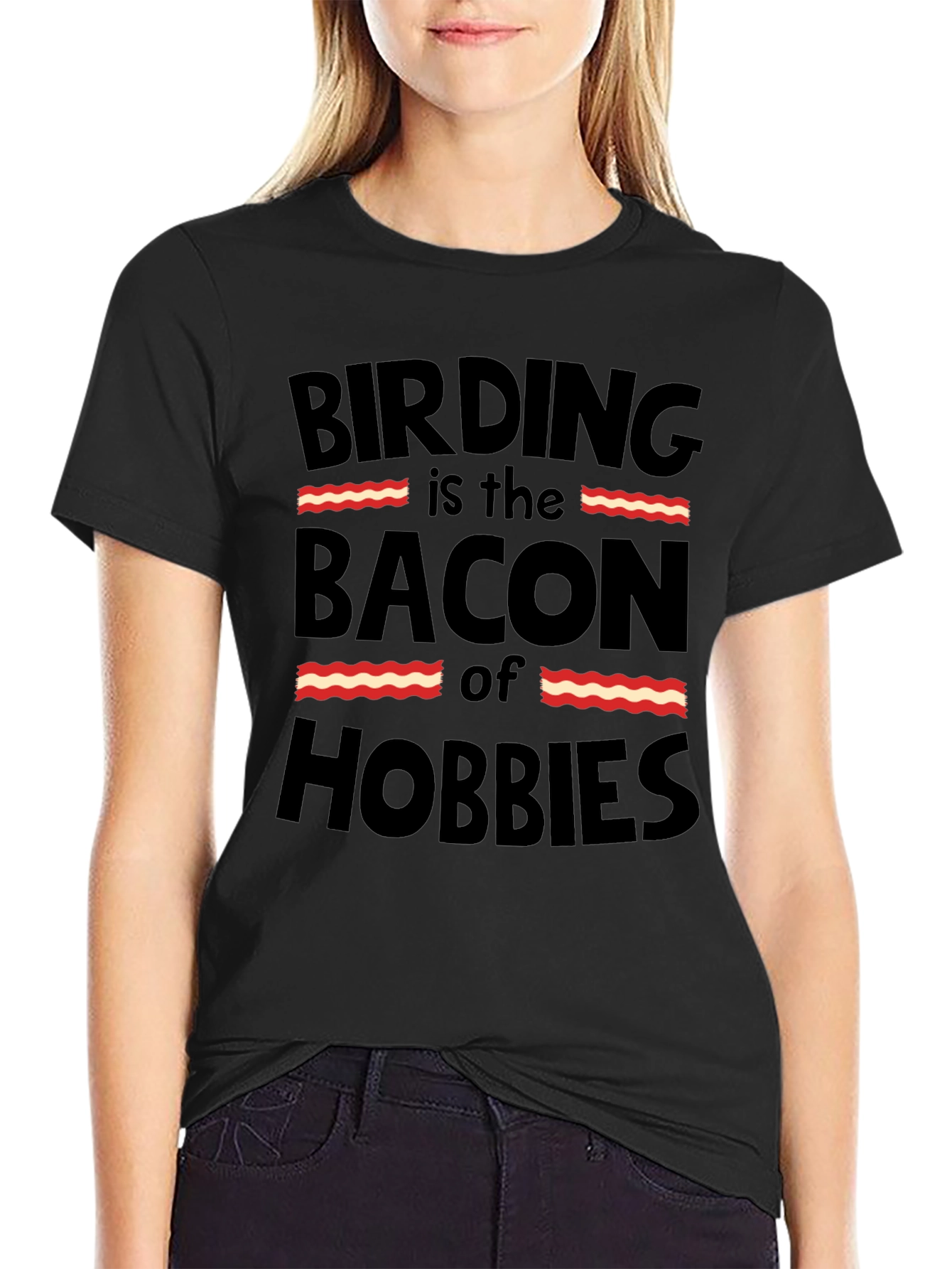 Birding Bacon Hobbies T-Shirt Funny Bird Watching Tee